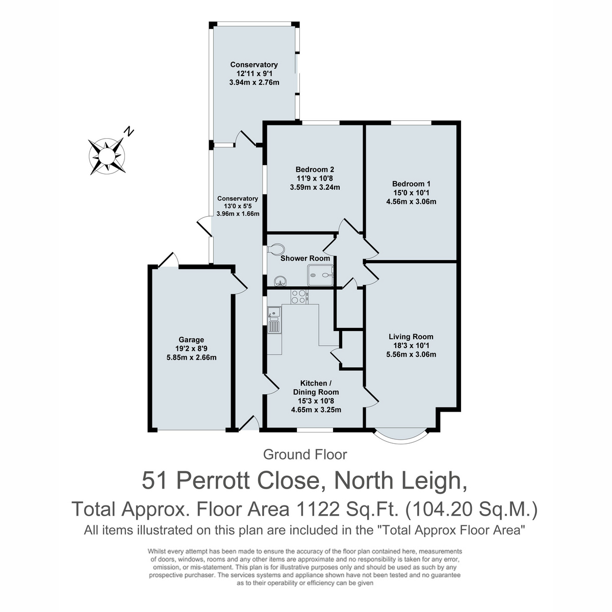 51, Perrott Close, North Leigh floorplan
