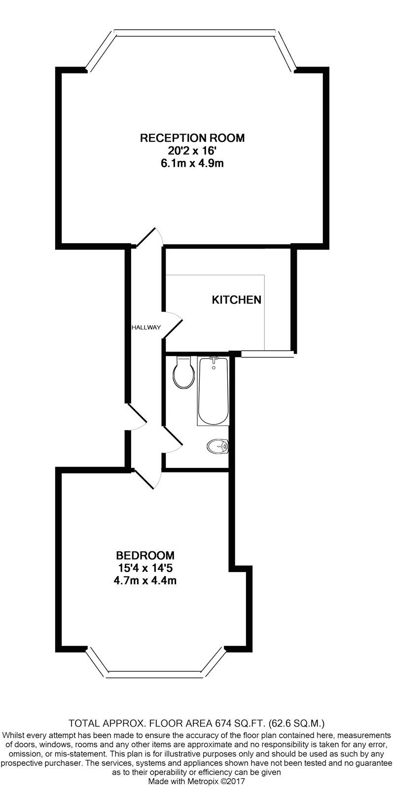 1 Bedrooms Flat to rent in Woodstock Road, Croydon CR0