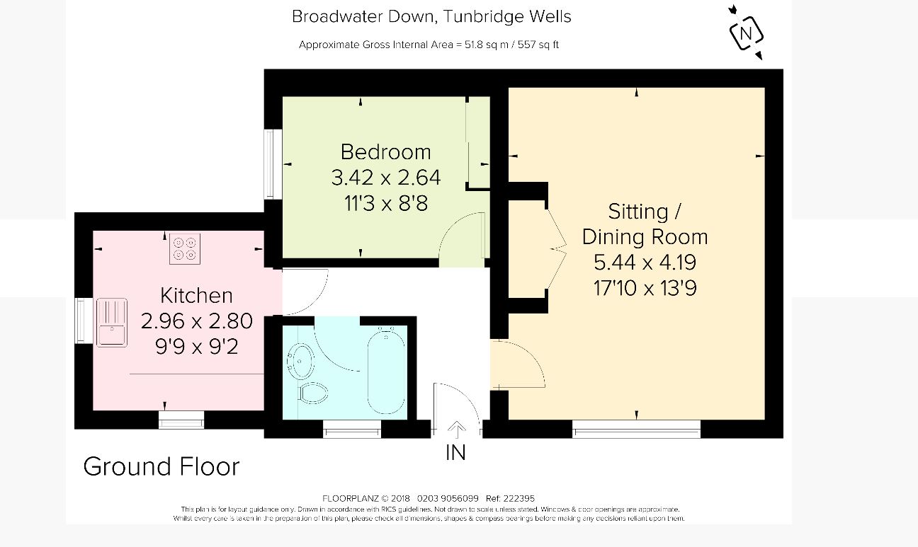 1 Bedrooms Flat to rent in Broadwater Down, Tunbridge Wells TN2