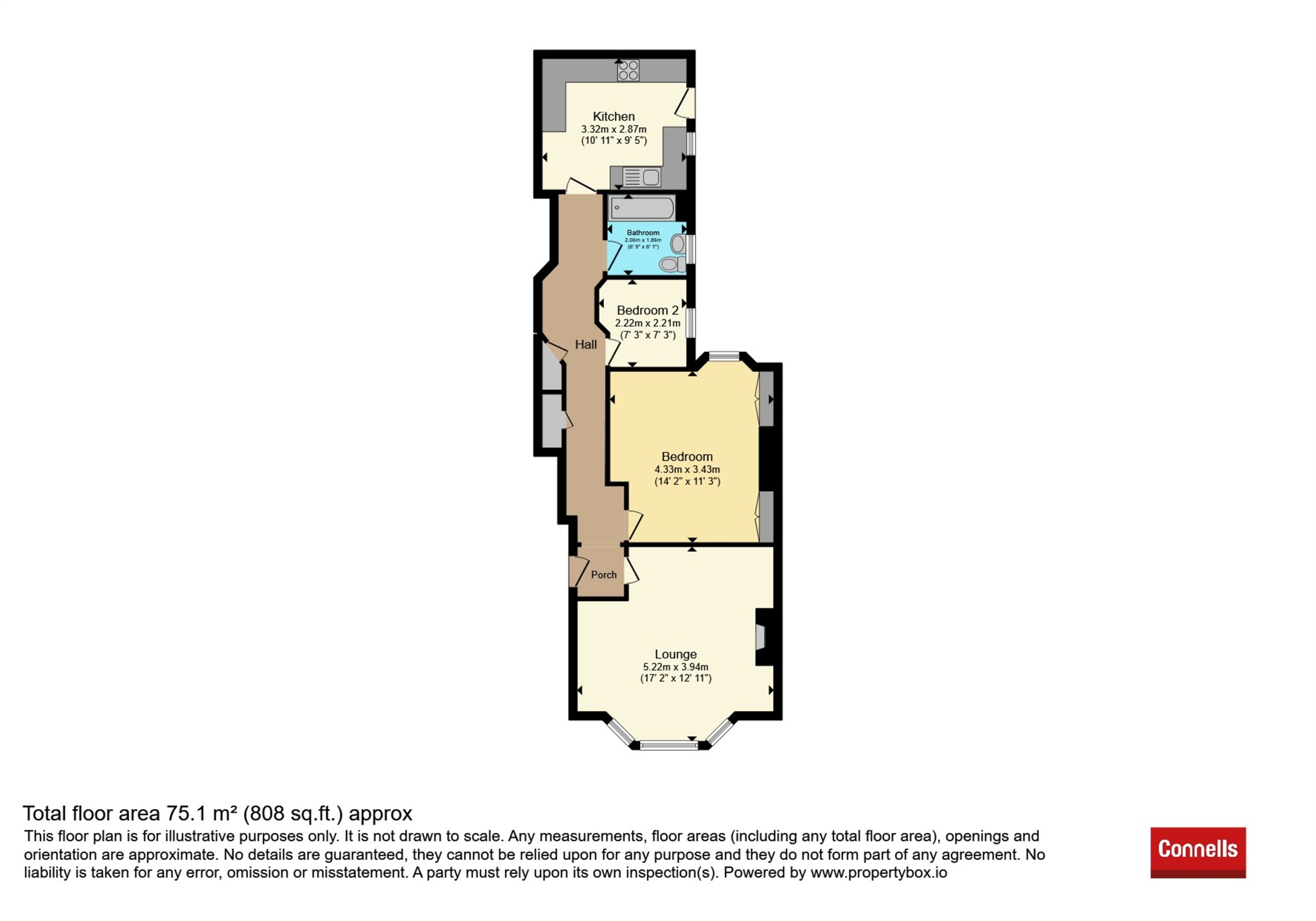 Ground Floor Flat, 44, Grenville Road, Plymouth floorplan