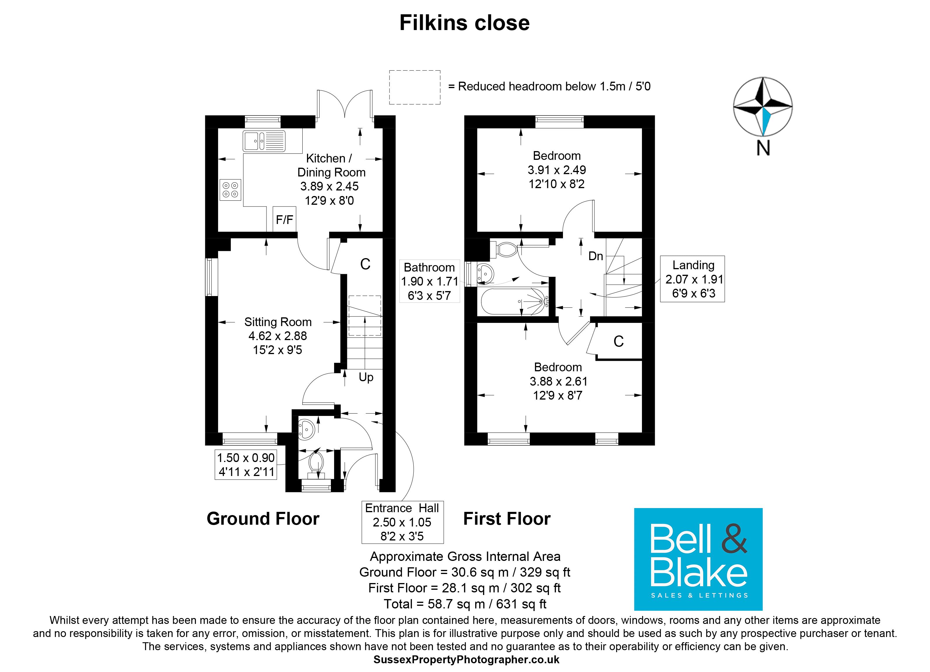 6, Filkins Close, Chichester floorplan