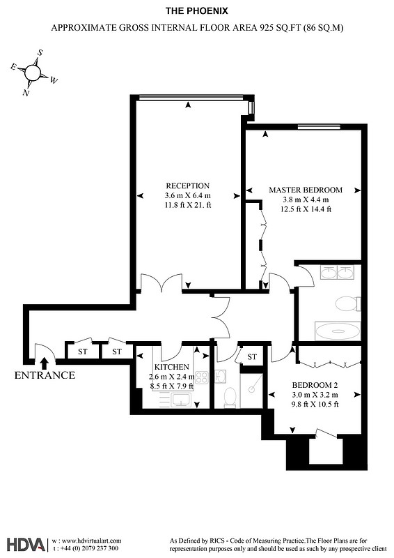 49 The Phoenix, 19, Barrett Street, London floorplan