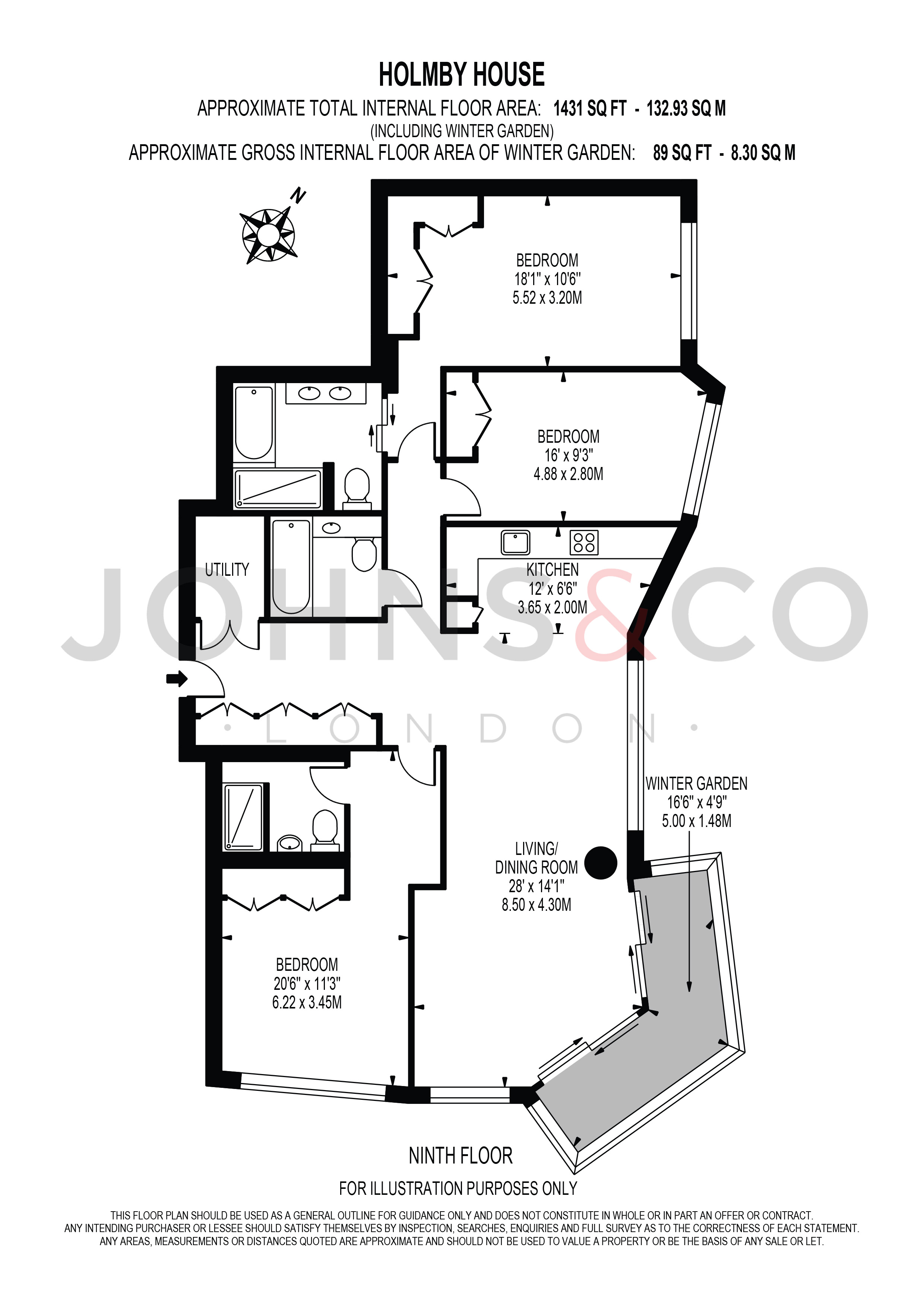 Apartment 905 Holmby House 2, Prospect Way, London floorplan