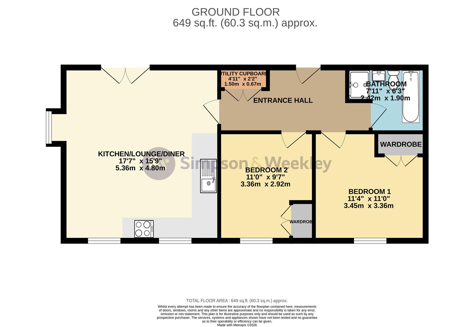 Flat 16, 48 North Street, Rushden floorplan
