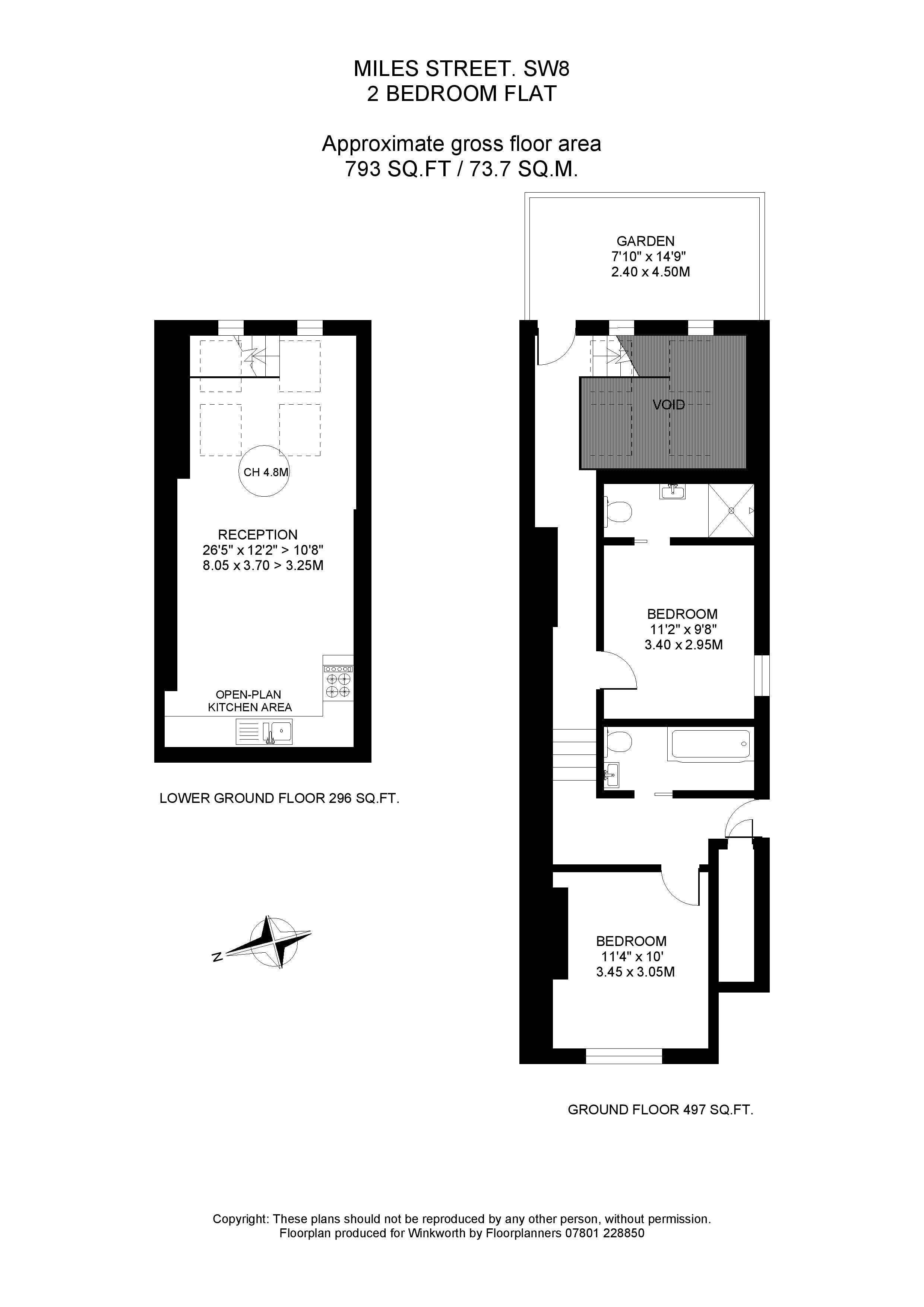 32, Miles Street, London floorplan