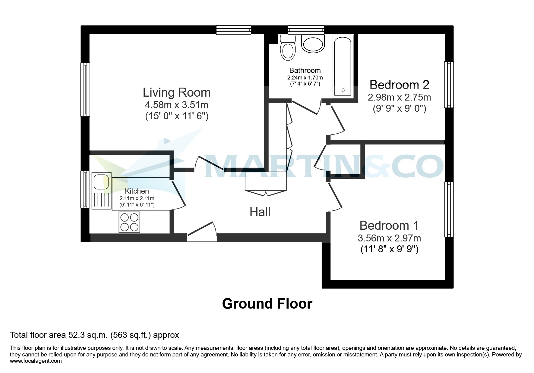 1, Halleys Court, Woking floorplan
