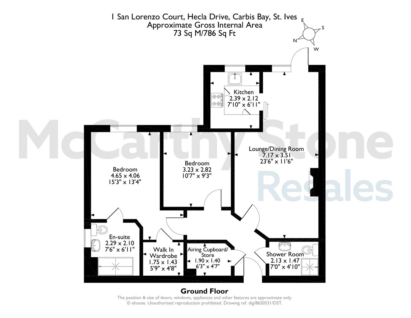 1 San Lorenzo Court, Hecla Drive, Carbis Bay, St. Ives floorplan