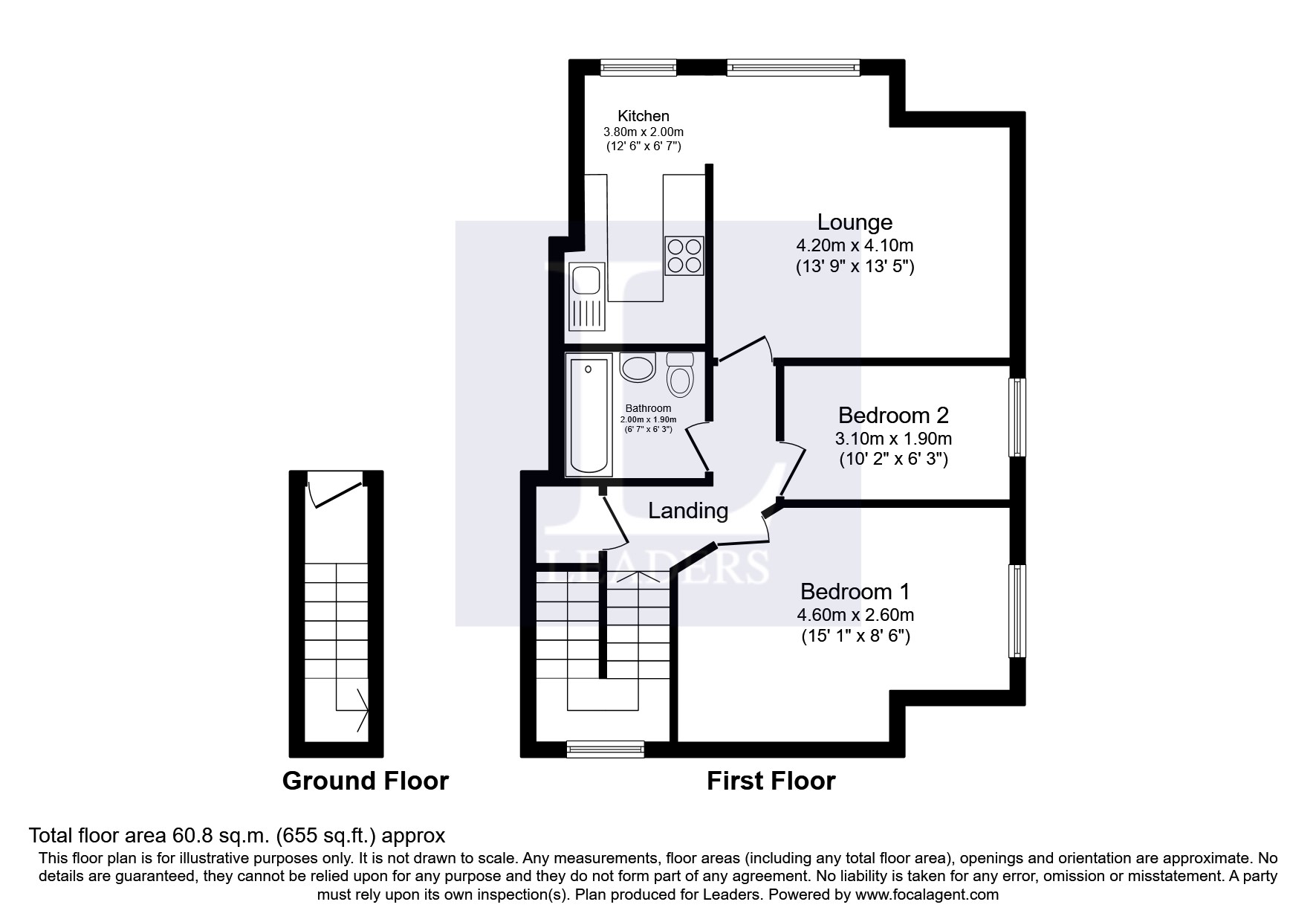 Flat 4, 19, Lansdowne Crescent, Willes Road floorplan