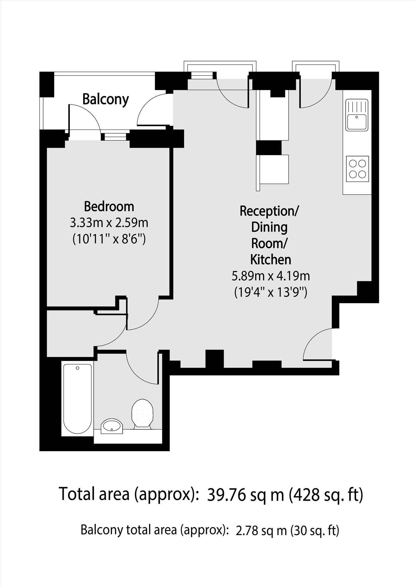 2 Florian Court, 41, Hastings Road, London floorplan