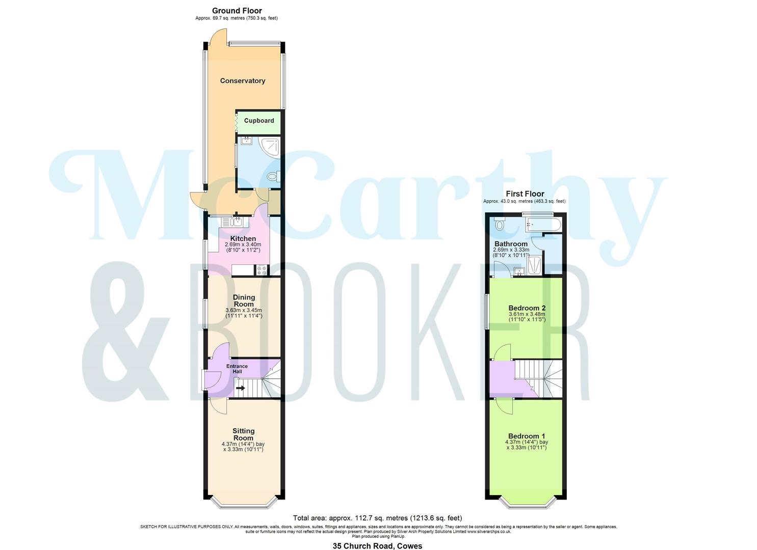 35, Church Road, Gurnard floorplan