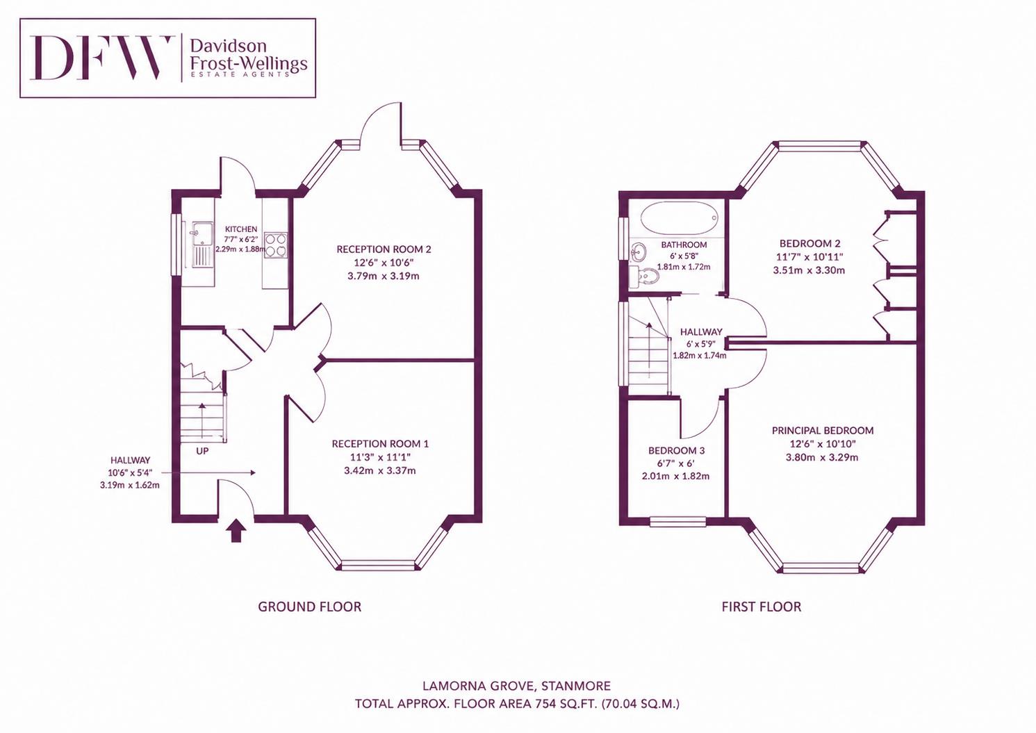 33, Lamorna Grove, Stanmore floorplan