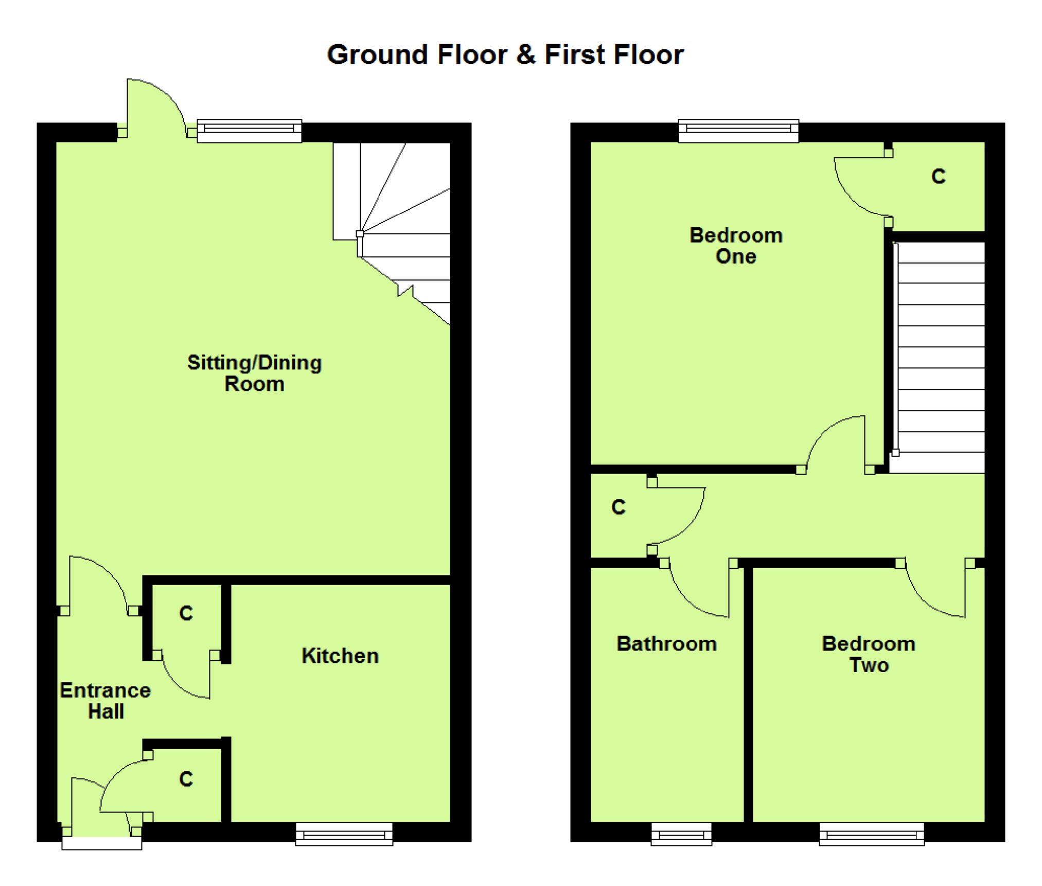 2 Bedrooms Terraced house for sale in Holmes Close, Chippenham, Wiltshire SN15