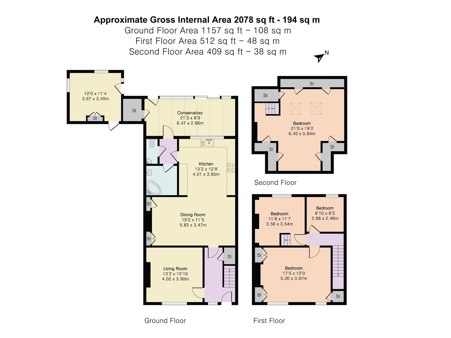 3 Clements Cottages, Brickendon Lane, Hertford floorplan
