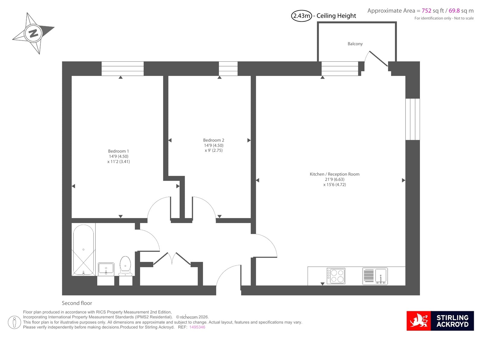 211 Hestia House,, City Walk, London floorplan