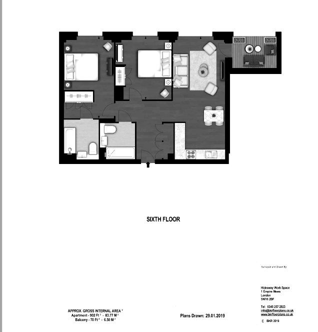 2 Bedrooms Flat to rent in Ponton Road, The Residence, London. SW11