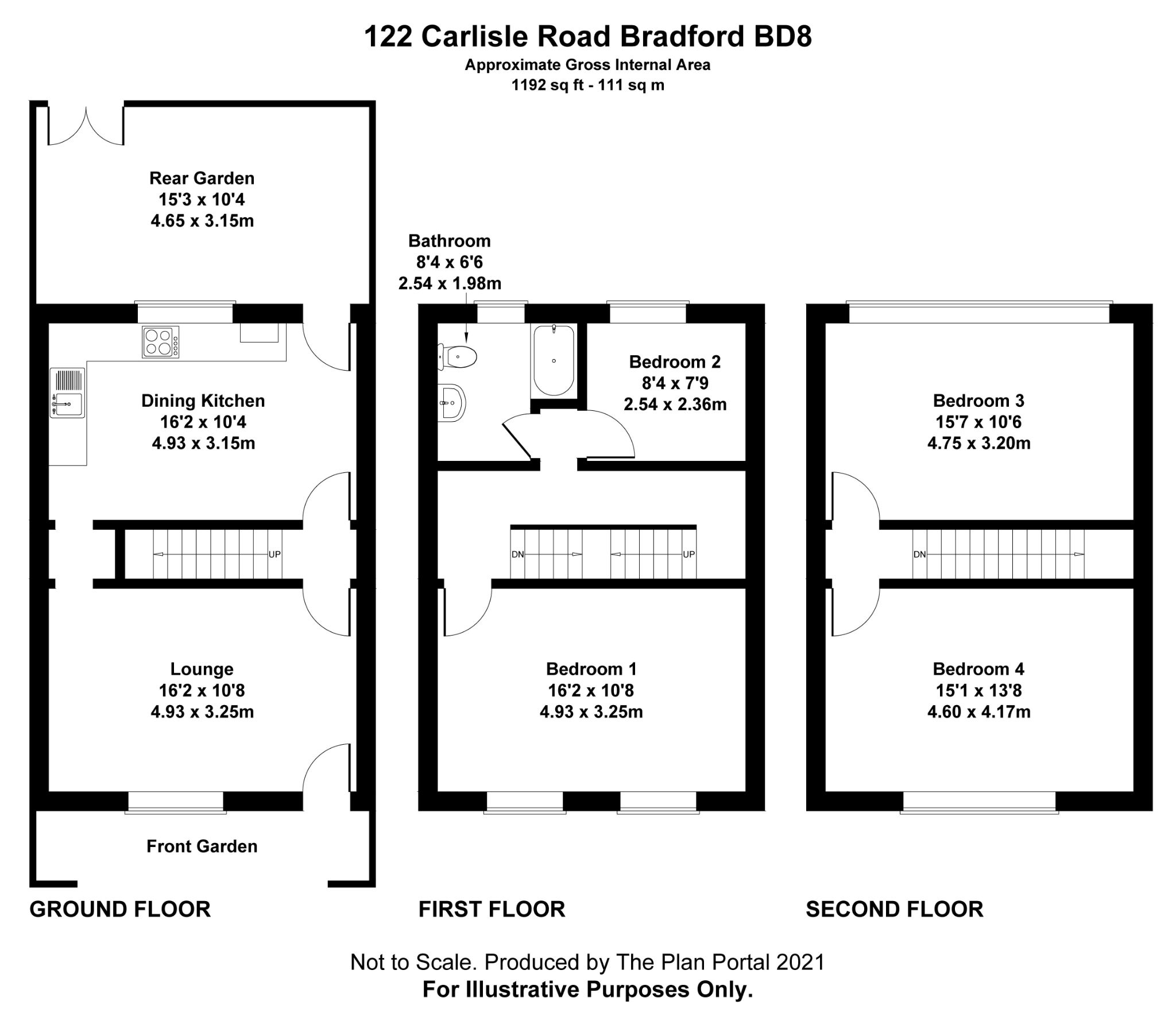 122 Carlisle Road, Bradford floorplan