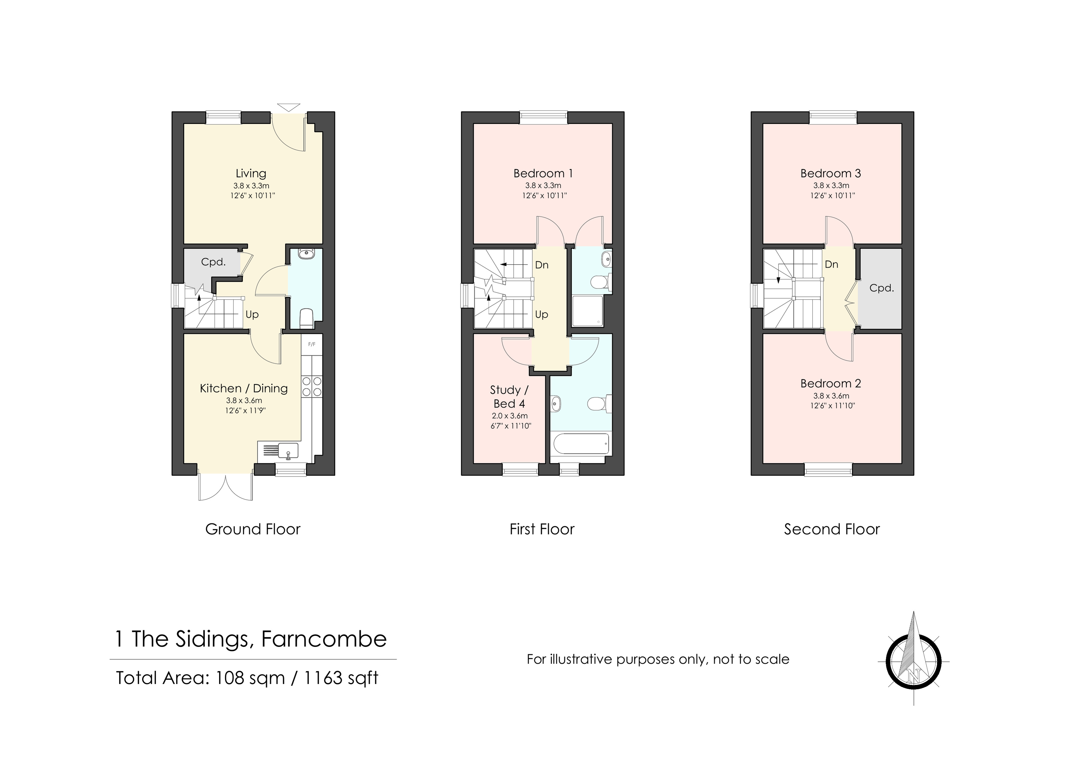 No. 1, The Sidings, Farncombe Street, Godalming floorplan