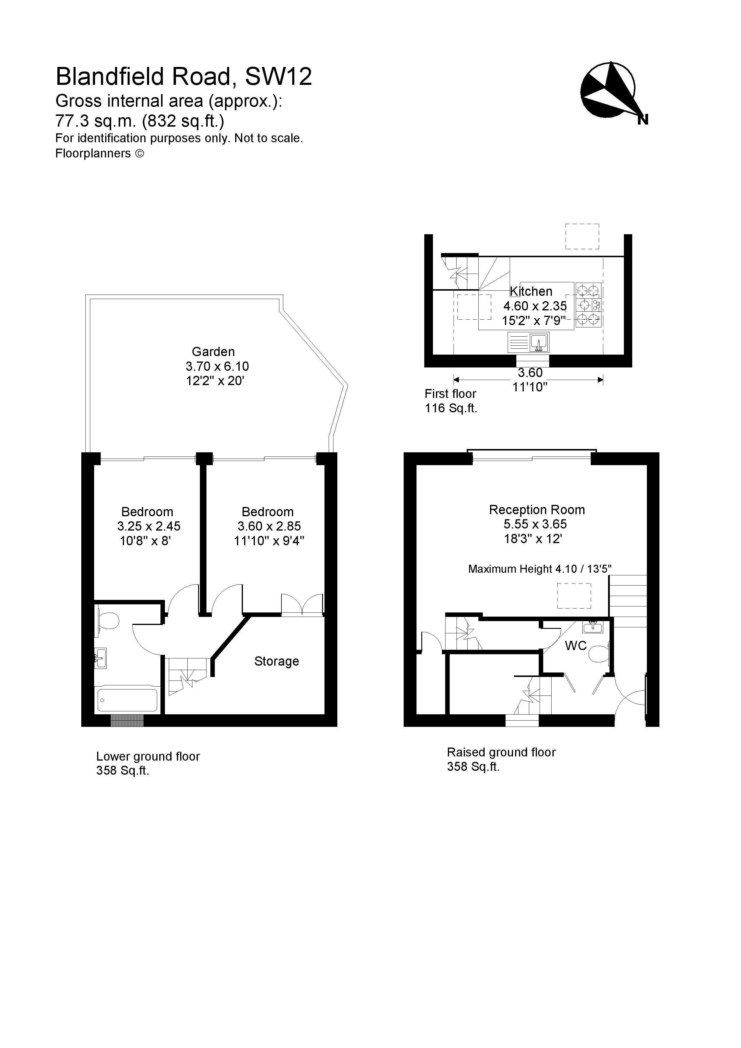 Blandfield Road, London SW12, 2 bedroom detached house for sale