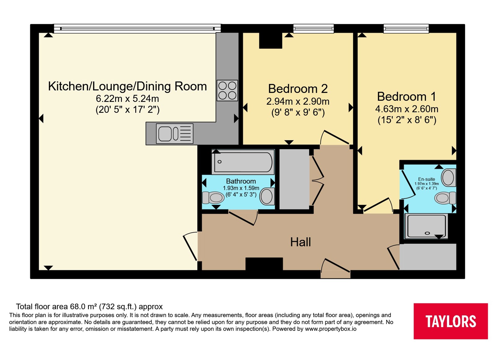 Flat 43, Vista Tower,, Southgate, Hertfordshire floorplan