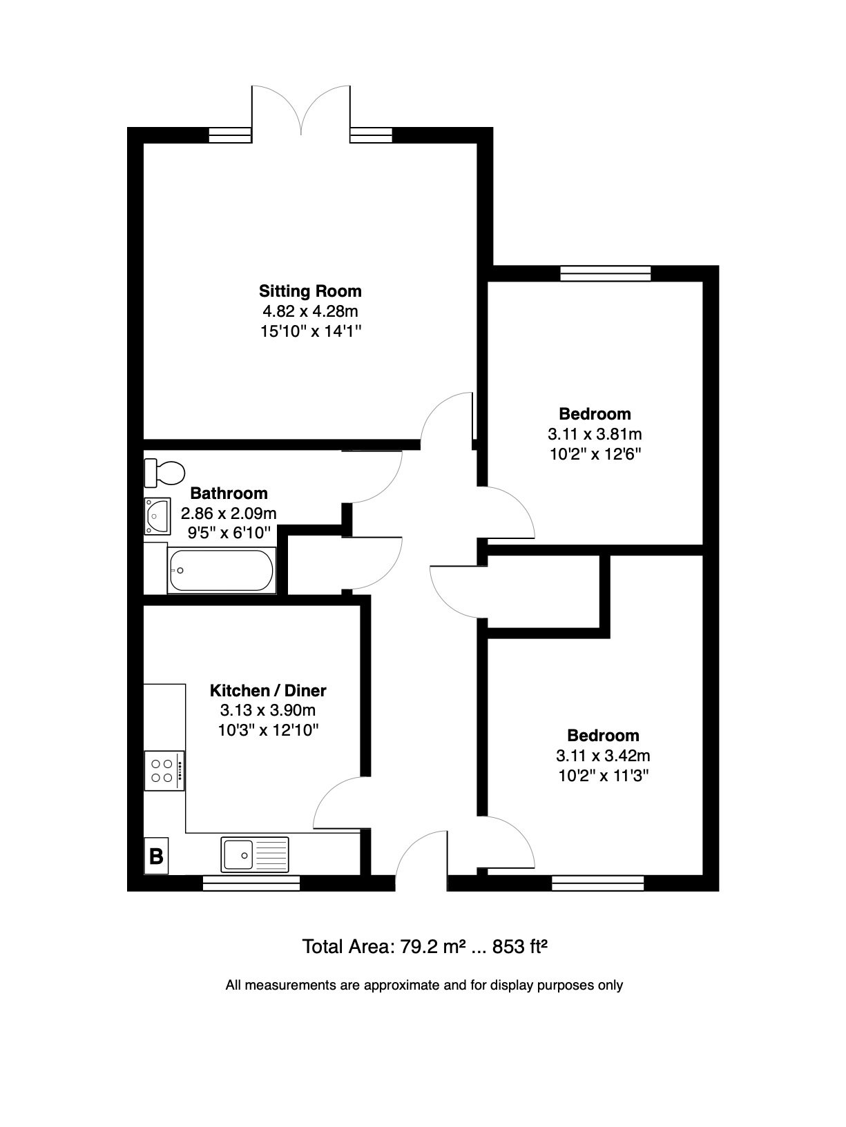 15, Ballingers, Swindon floorplan