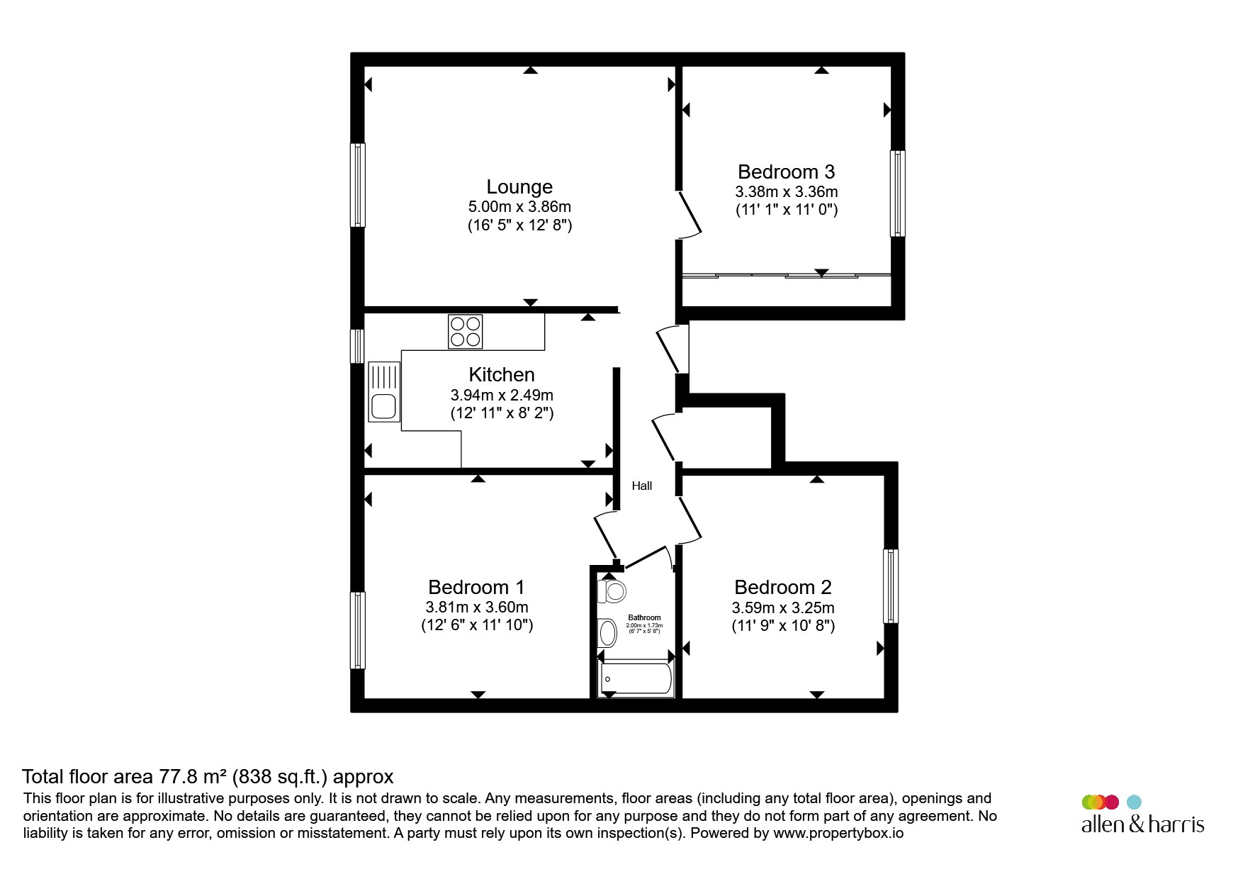 Upper Flat, 62, Loudoun Road, Newmilns floorplan