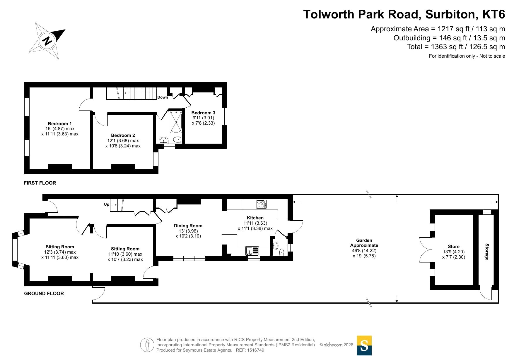 81, Tolworth Park Road, Surbiton floorplan