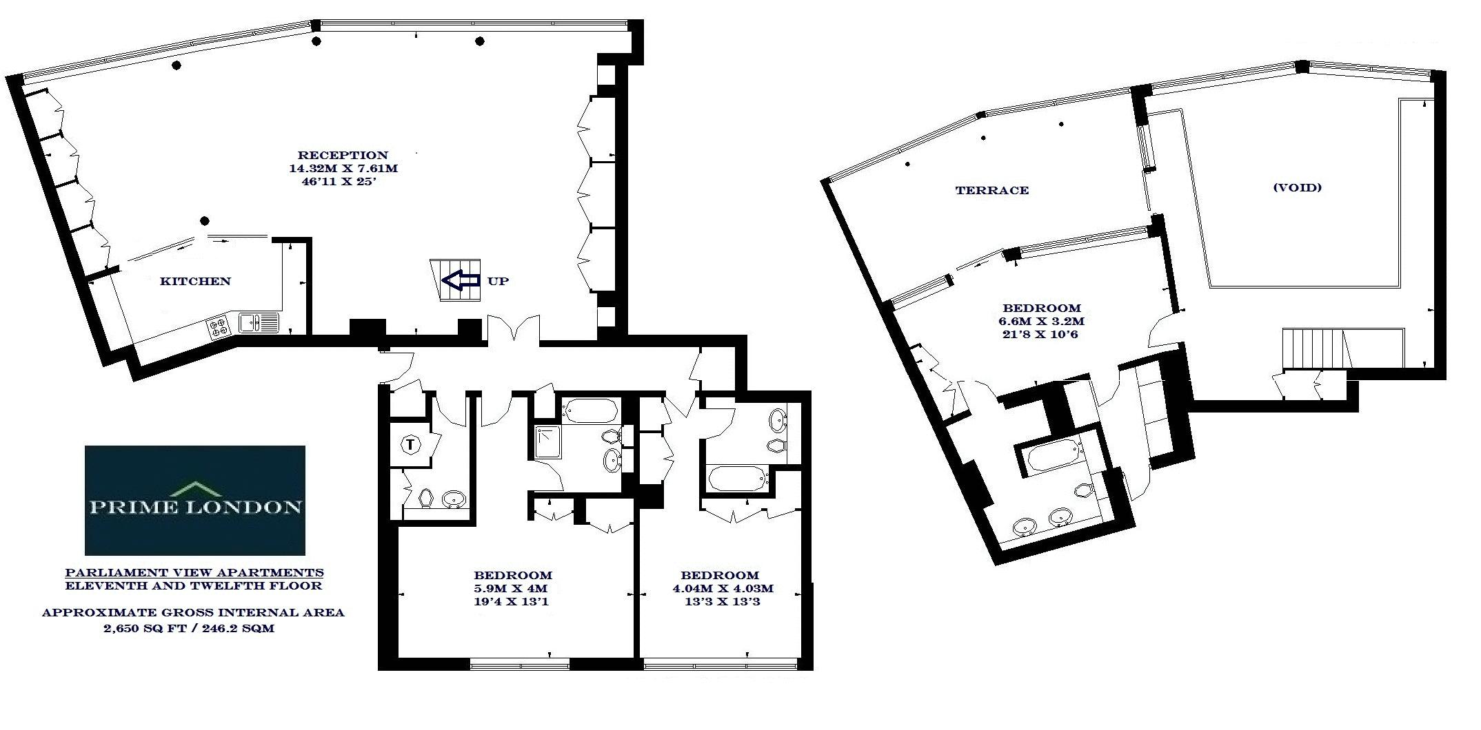 3 Bedrooms Flat to rent in Parliament View Apartments, 1 Albert Embankment, London SE1