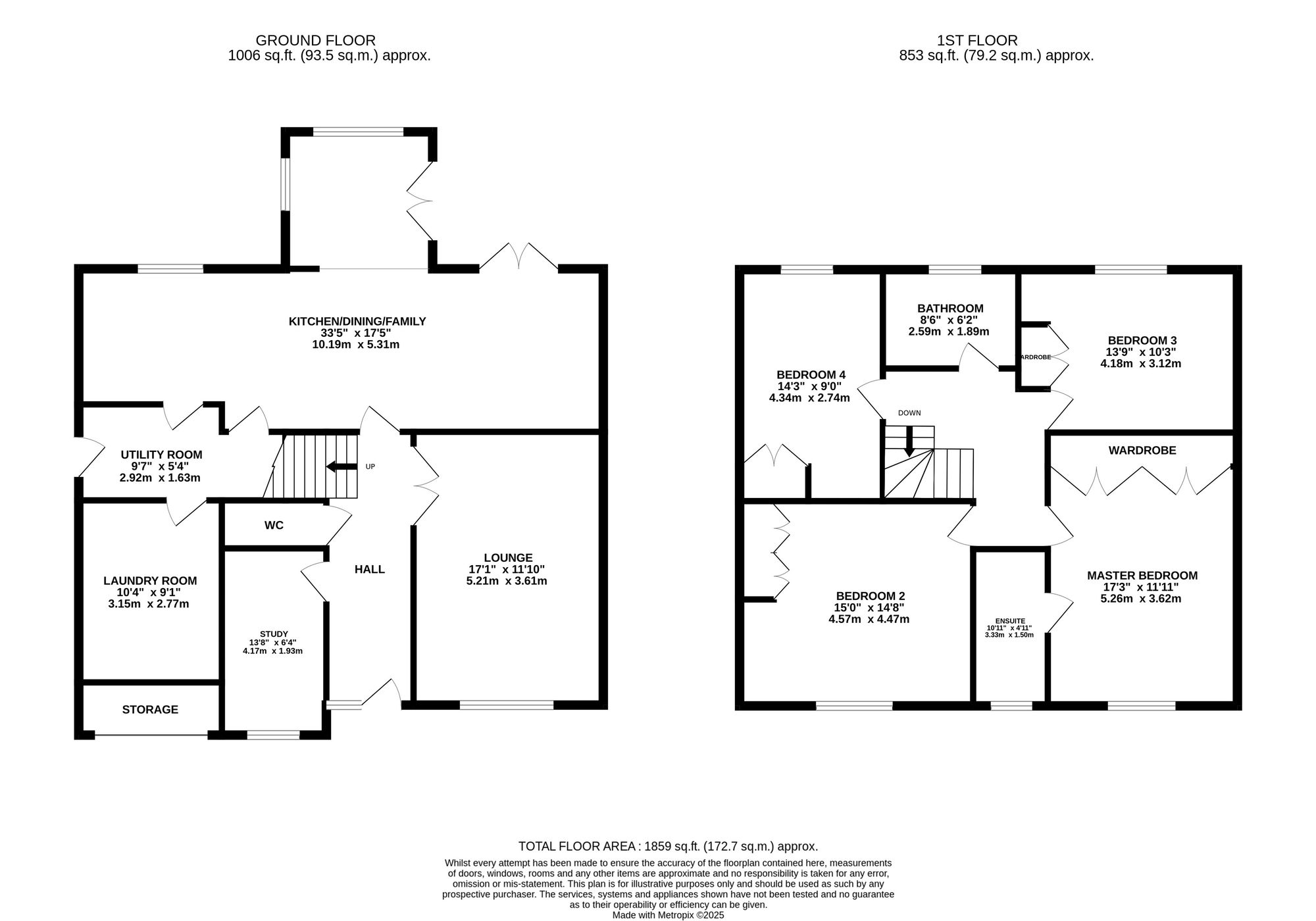9 Potter Close, Nantwich floorplan