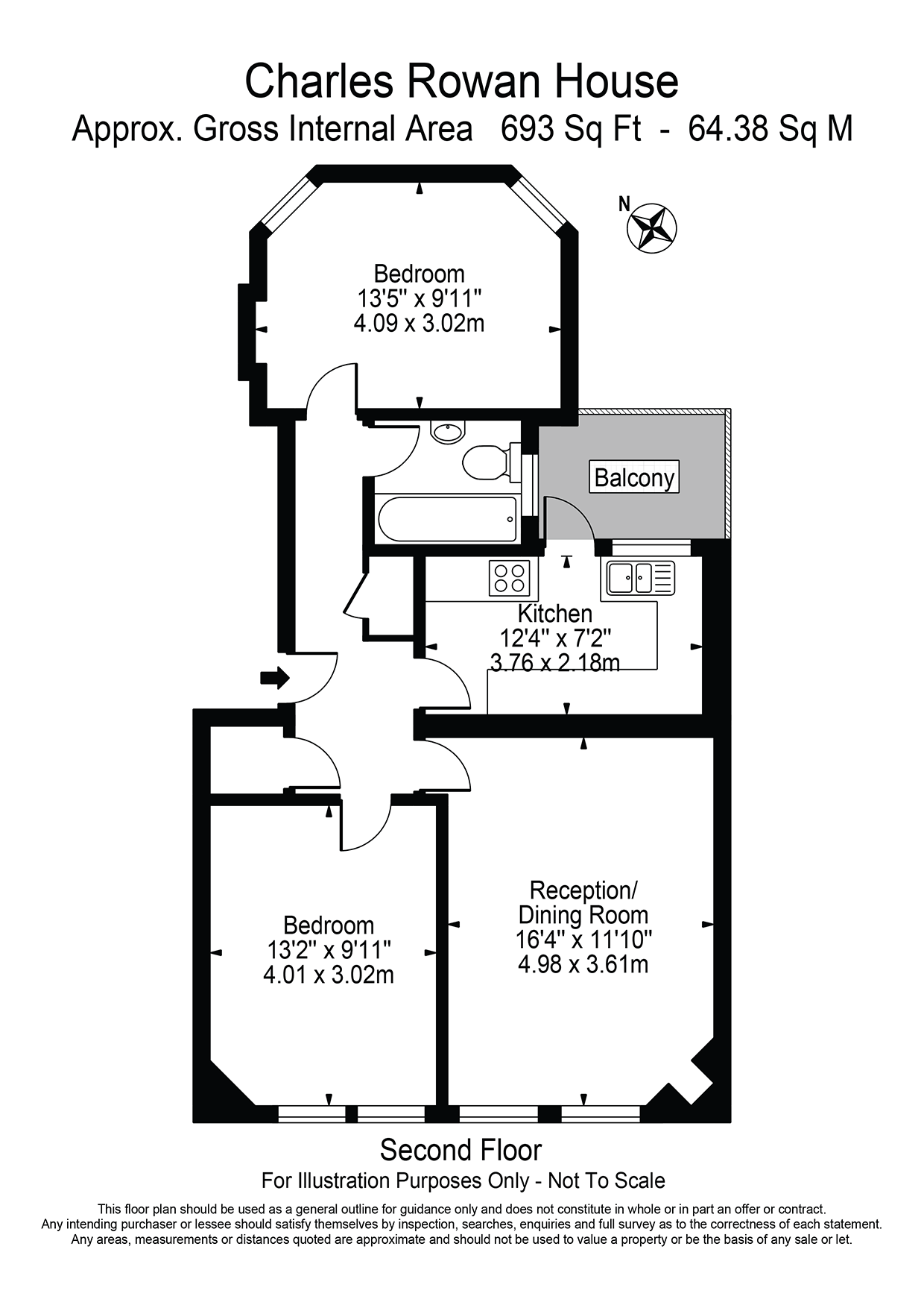 2 Bedrooms Flat to rent in Charles Rowan House, Margery Street, London WC1X