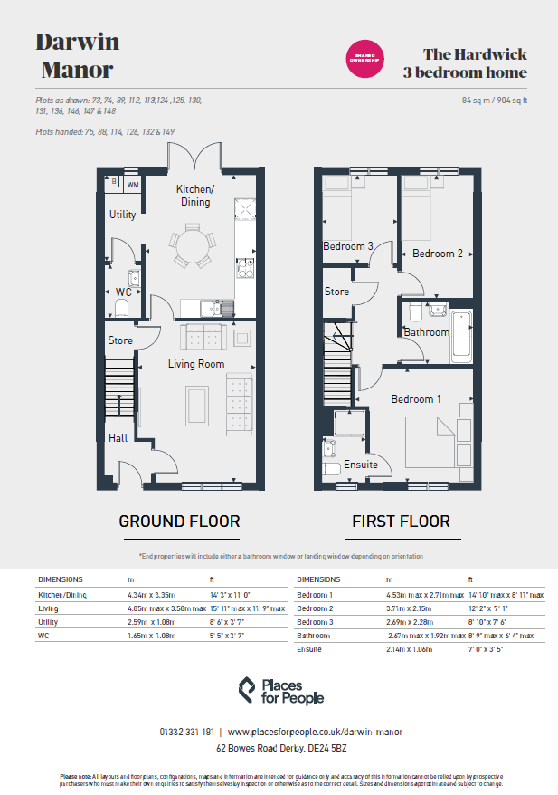 Plot 131 - The Hardwick,, Darwin Manor, Boulton Moor floorplan