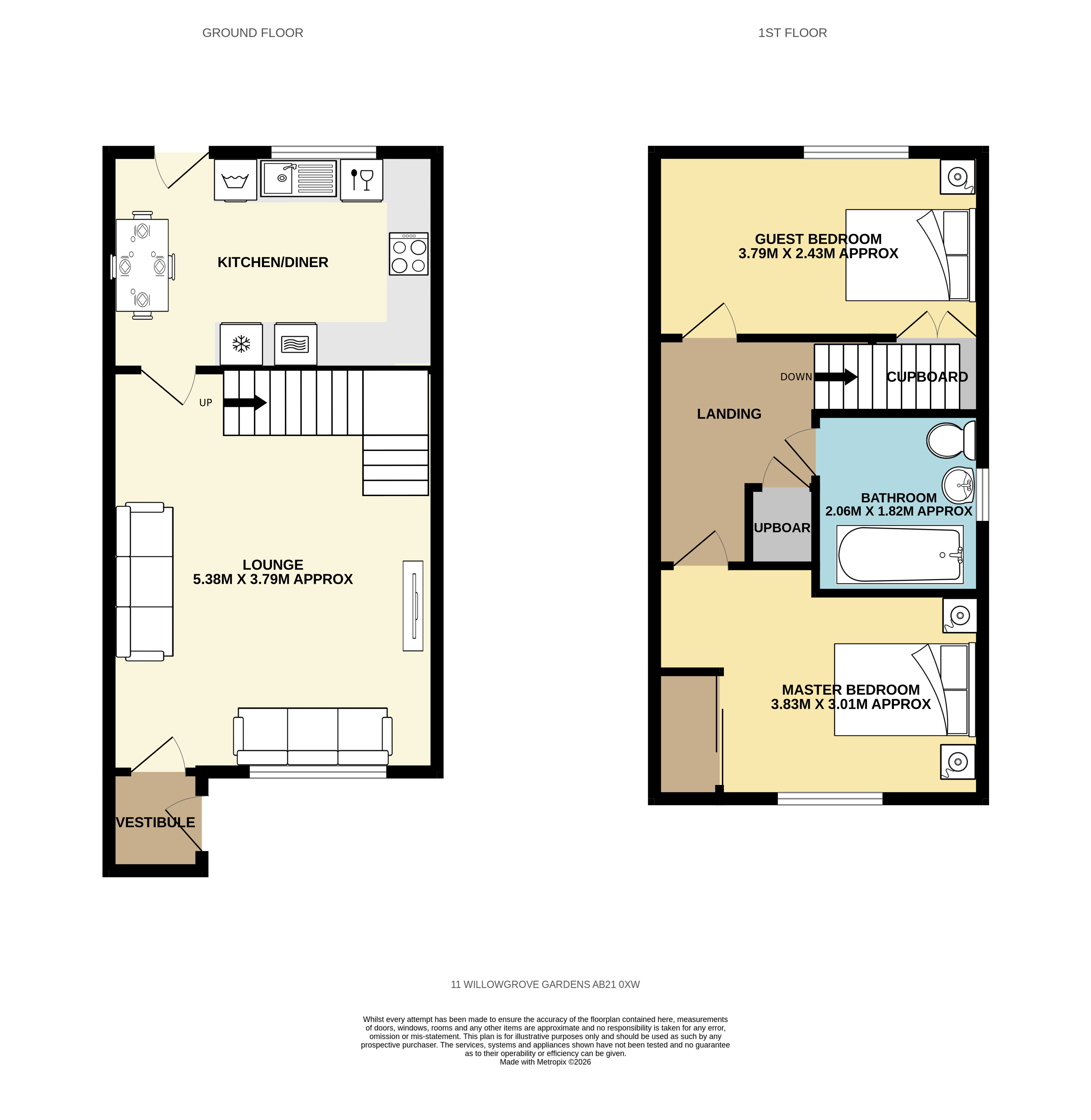 11, Willowgrove Gardens, Aberdeen floorplan