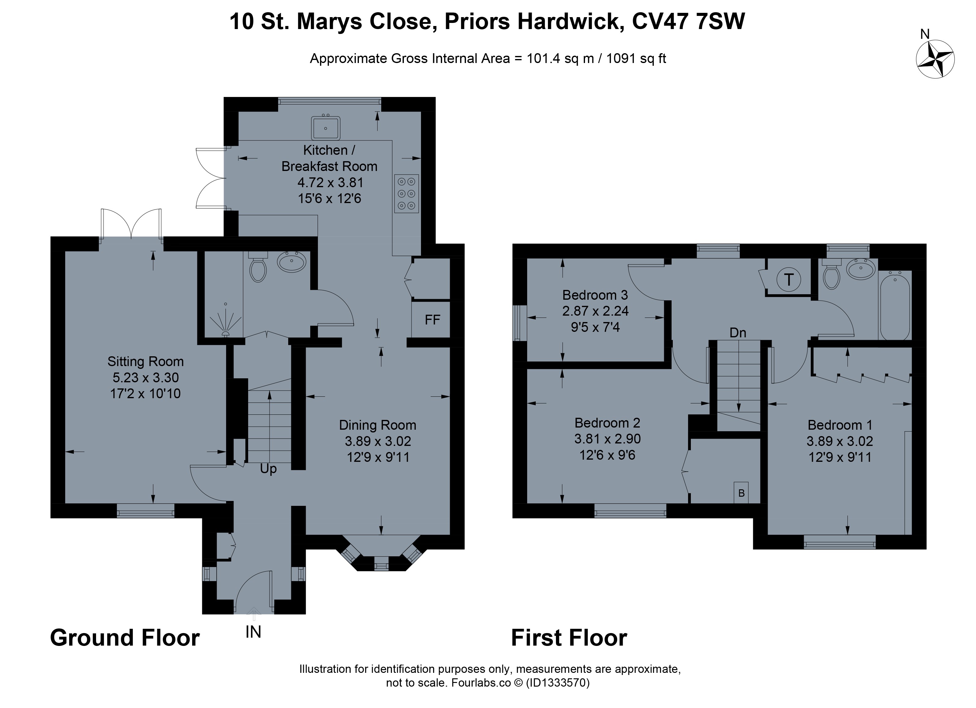 10, St. Marys Close, Southam floorplan