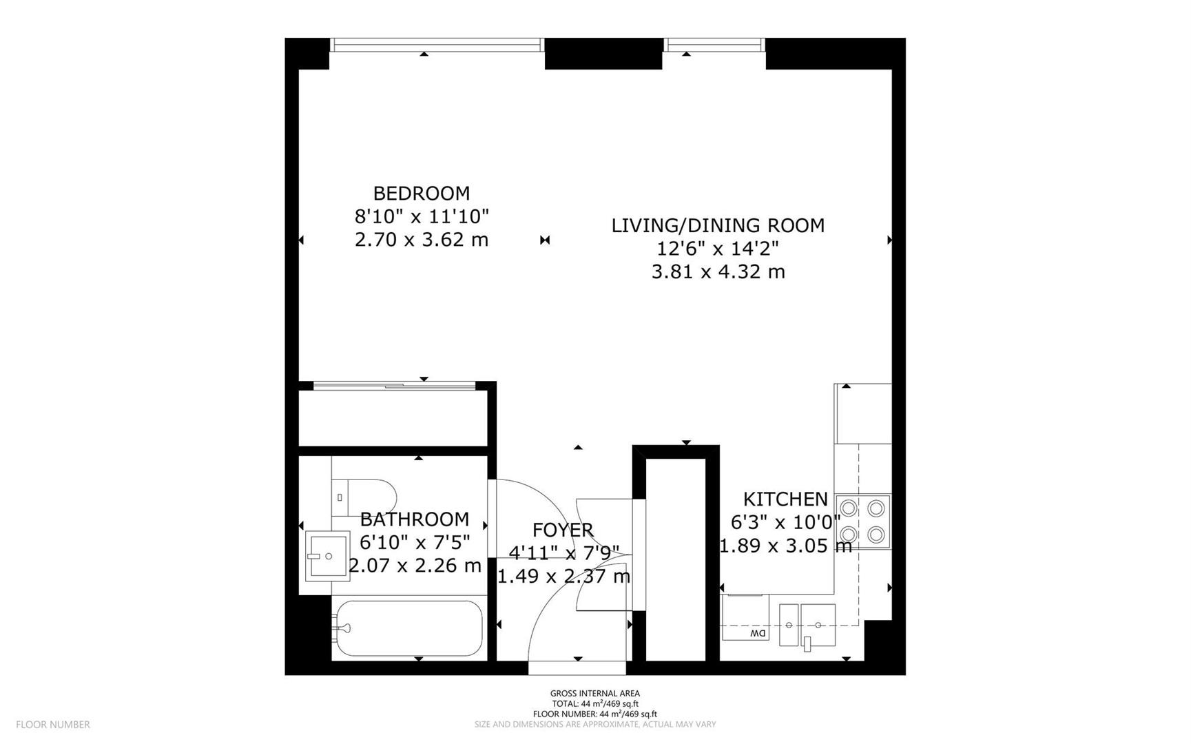 Flat 14, 31, Mahindra Way, London floorplan