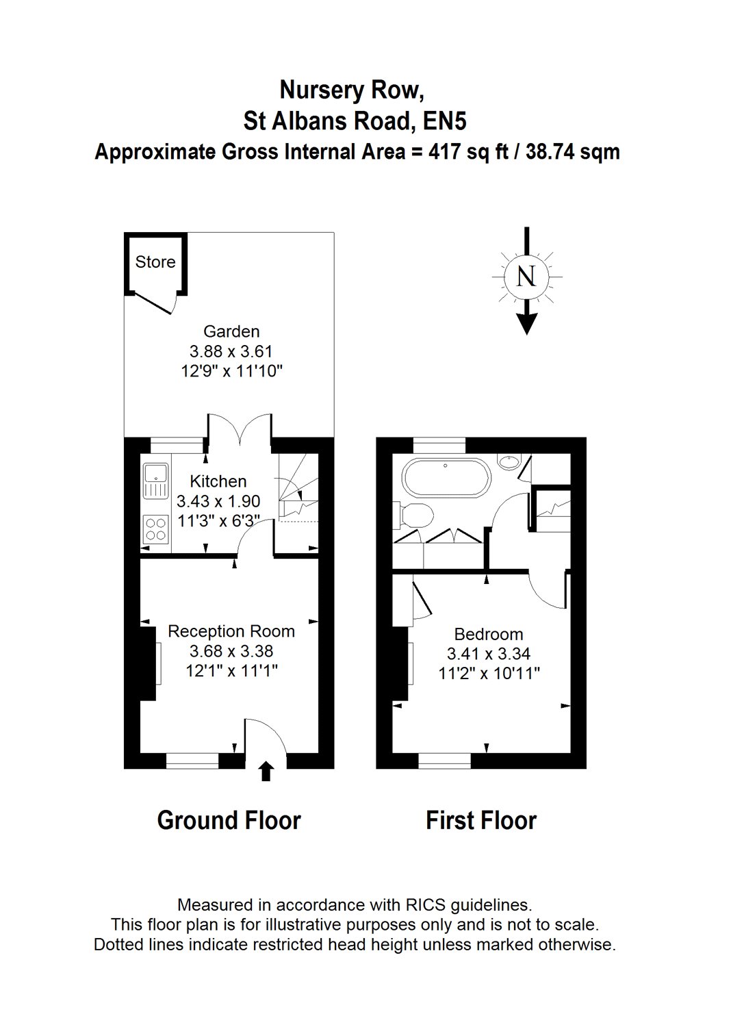 3, Nursery Row, St Albans Road floorplan