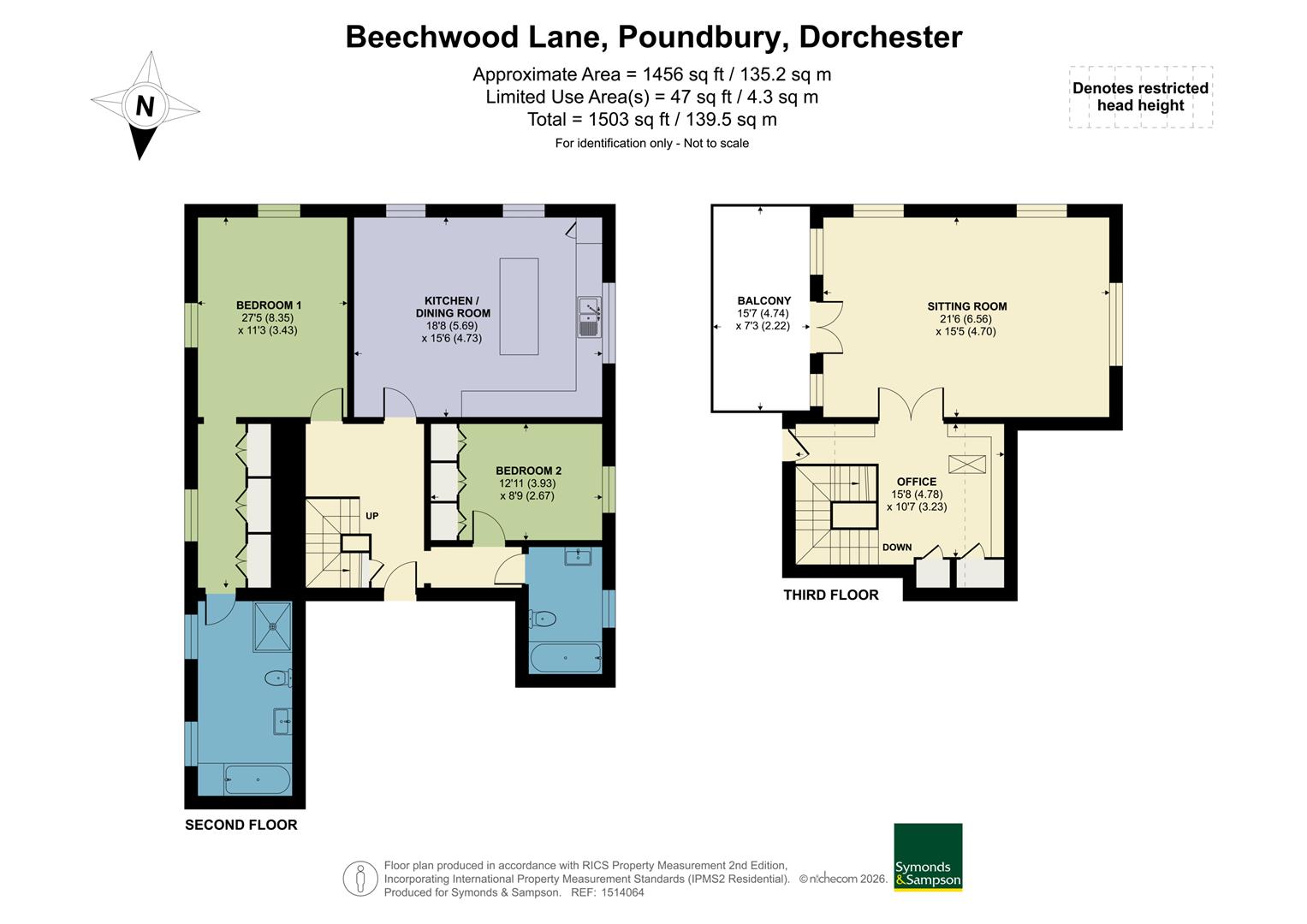 Flat 5, 14, Beechwood Lane, Dorchester floorplan