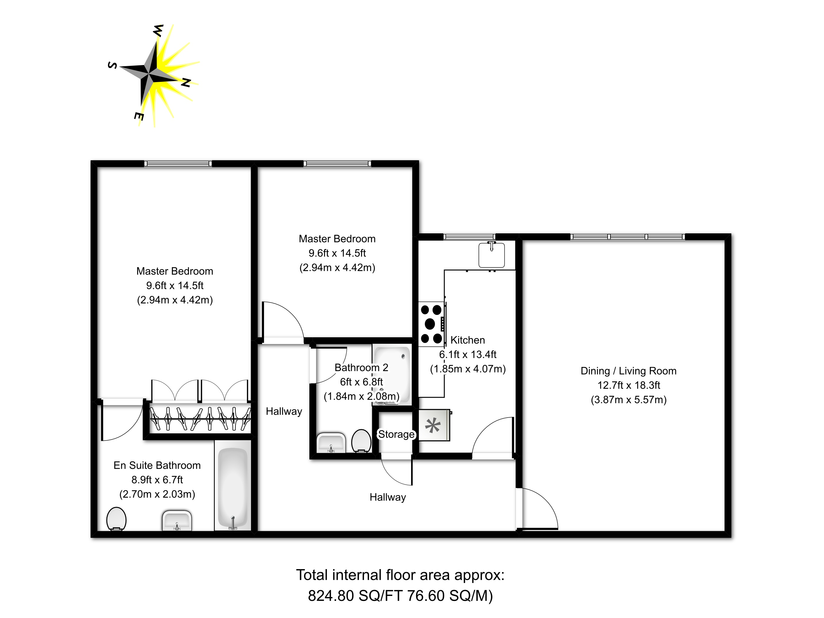 17, Moscow Road, London floorplan