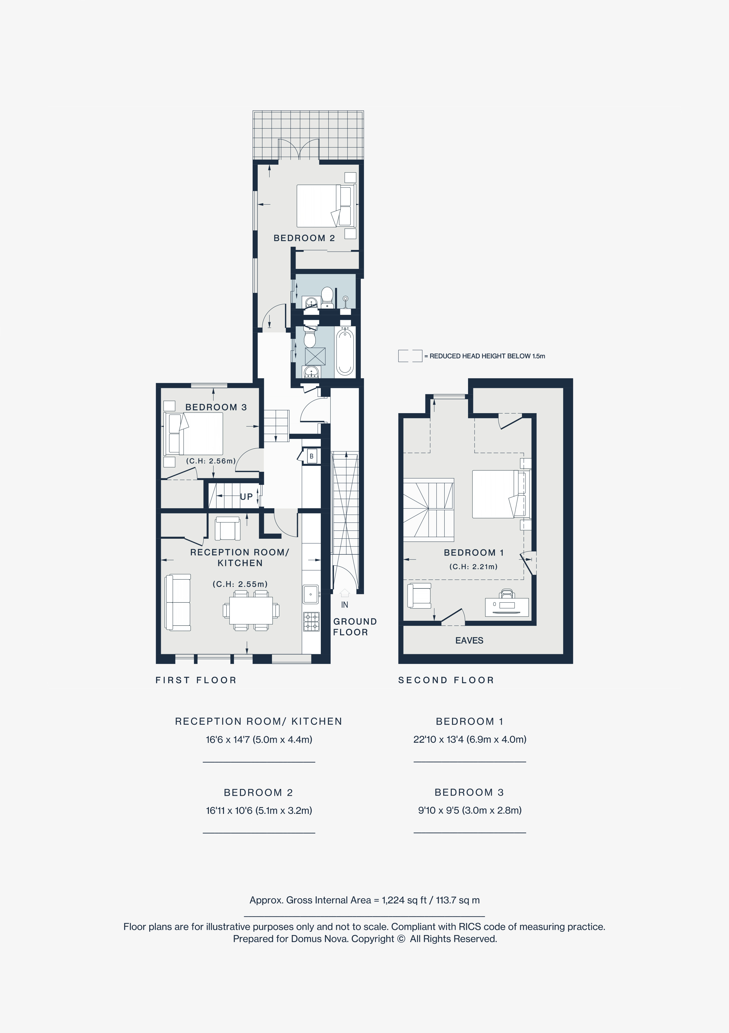2, 115, Highlever Road, London floorplan