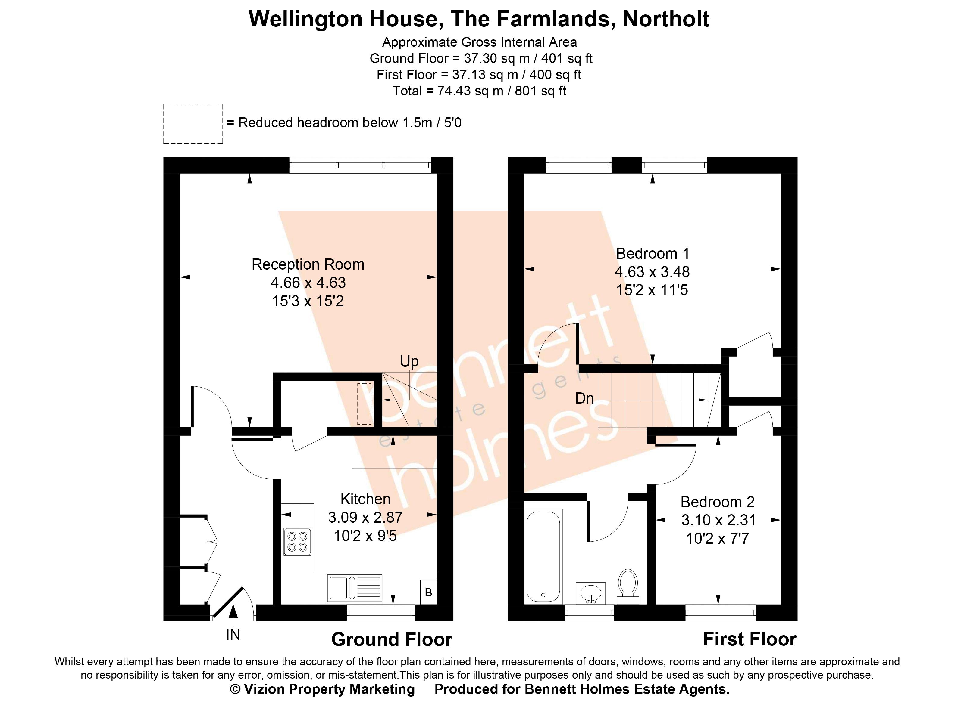 Flat 12, Wellington House, The Farmlands, Northolt floorplan