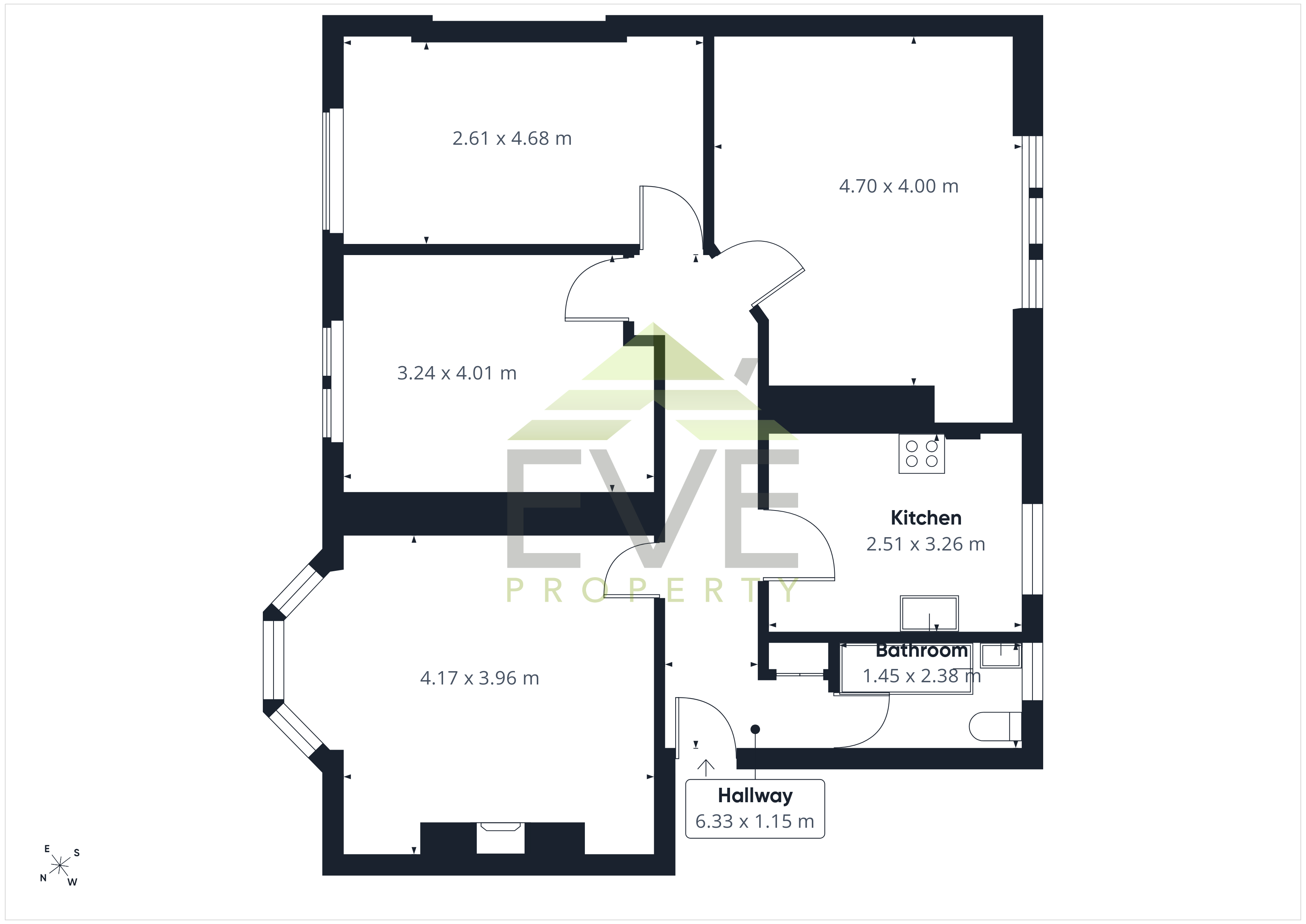 Flat 3/2, 1739, Great Western Road, Glasgow floorplan
