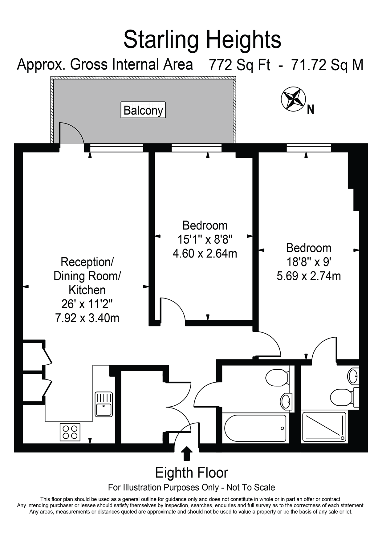 Flat 65, Starling Heights, 5, Teal Road, Ilford floorplan