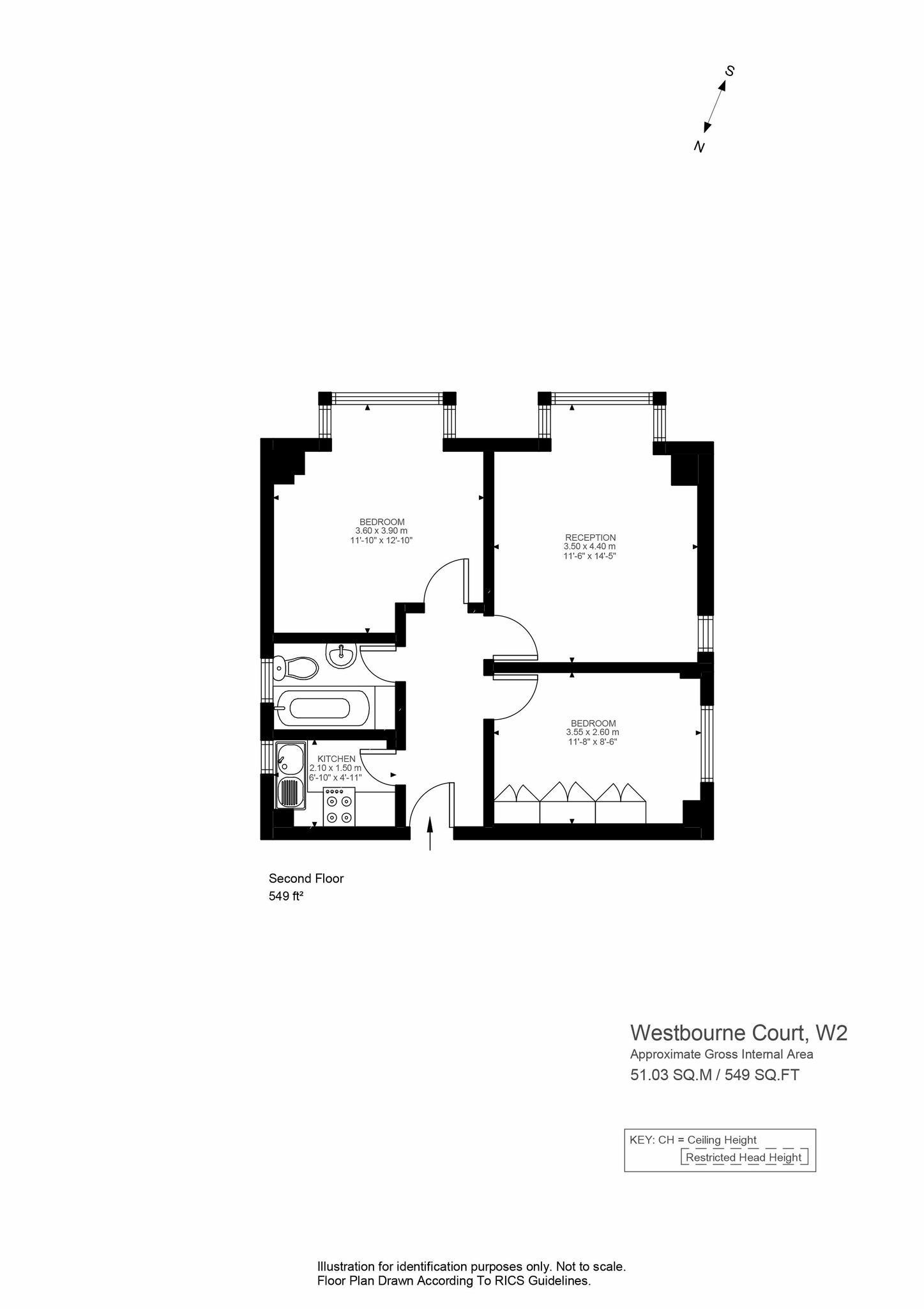 Westbourne Court, Orsett Terrace, London W2, 2 bedroom flat for sale