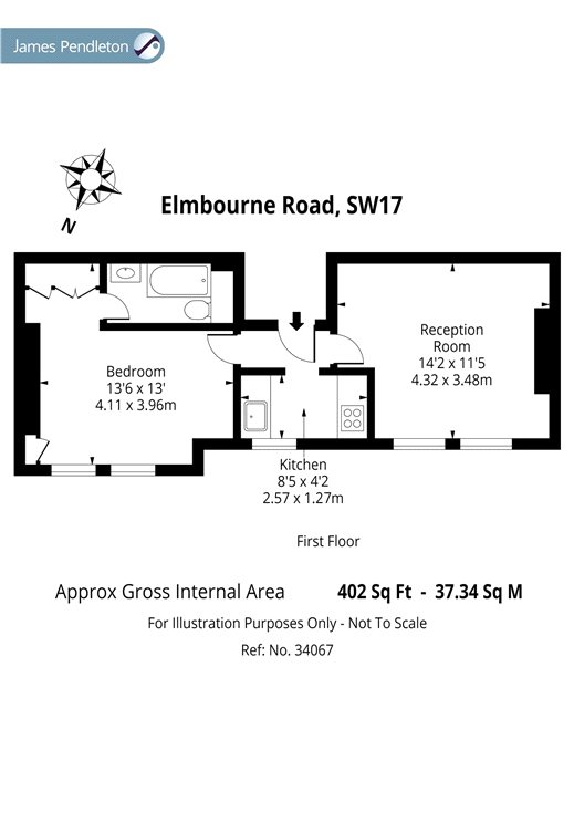 1 Bedrooms Flat to rent in Elmbourne Road, Tooting, London SW17