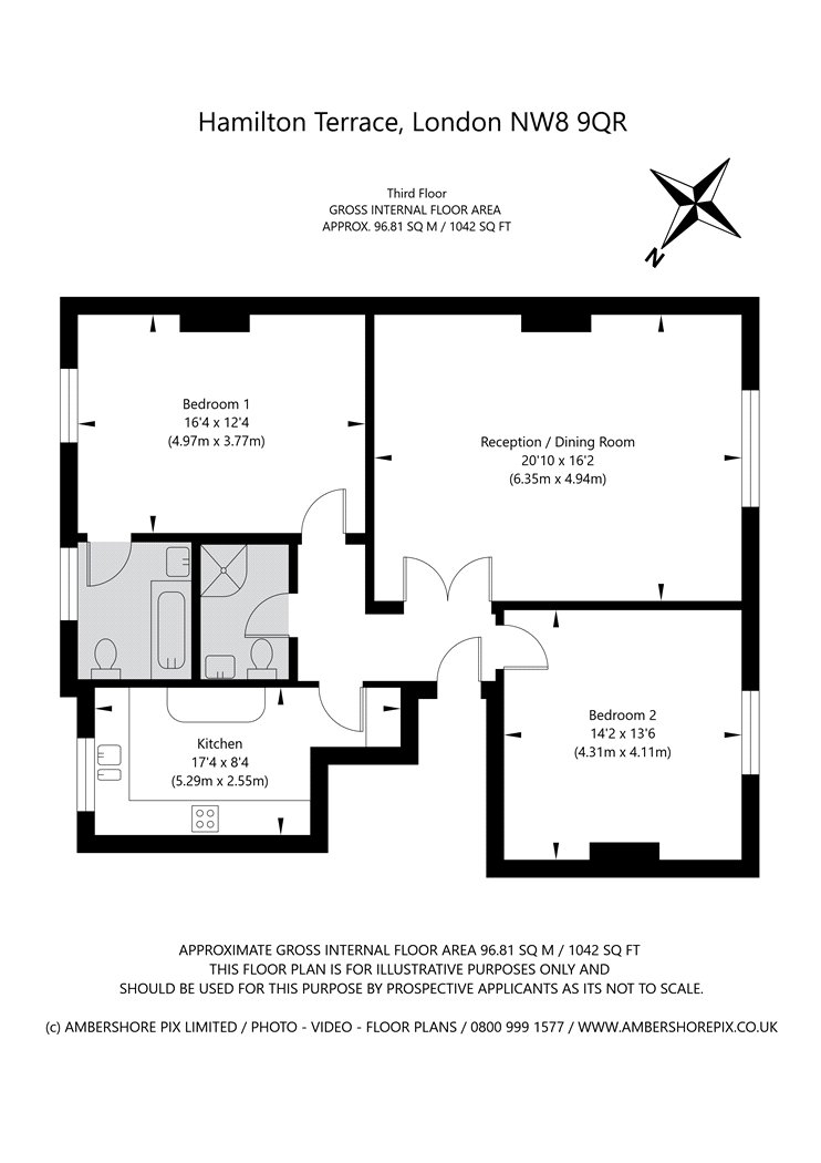 Flat 4, 133, Hamilton Terrace, St John's Wood floorplan