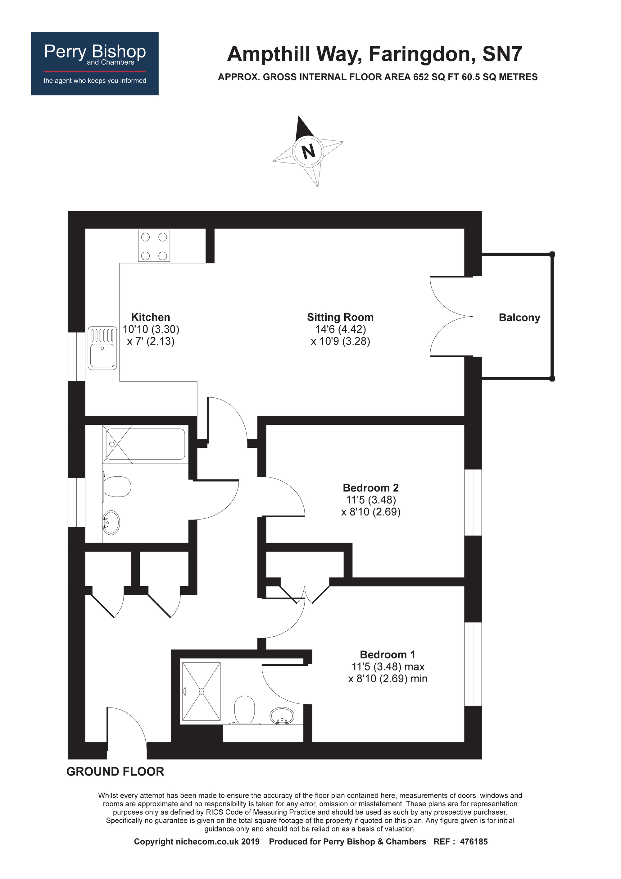 2 Bedrooms Flat for sale in Ampthill Way, Faringdon SN7