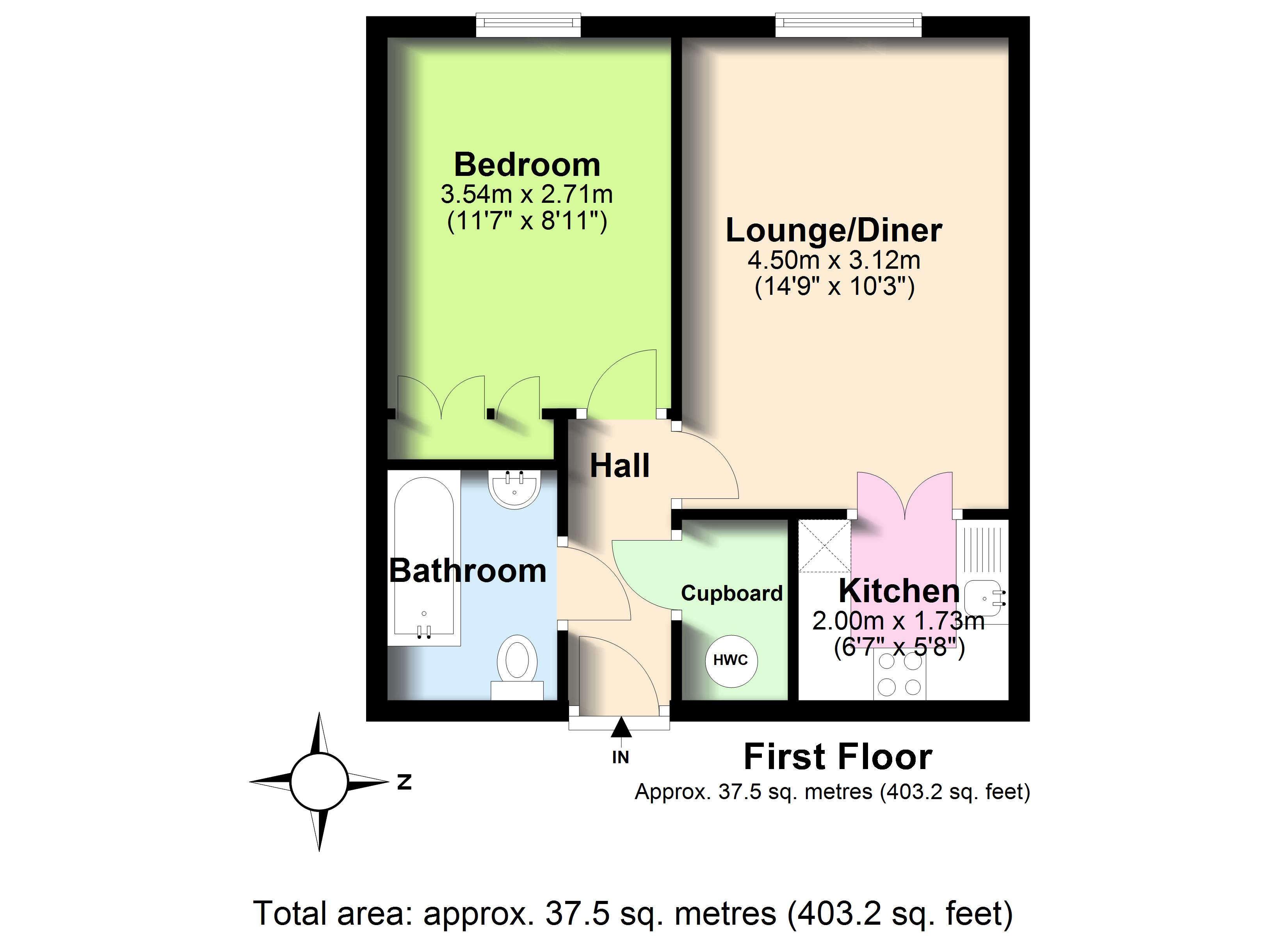 18, Cissbury Court, Findon Valley floorplan