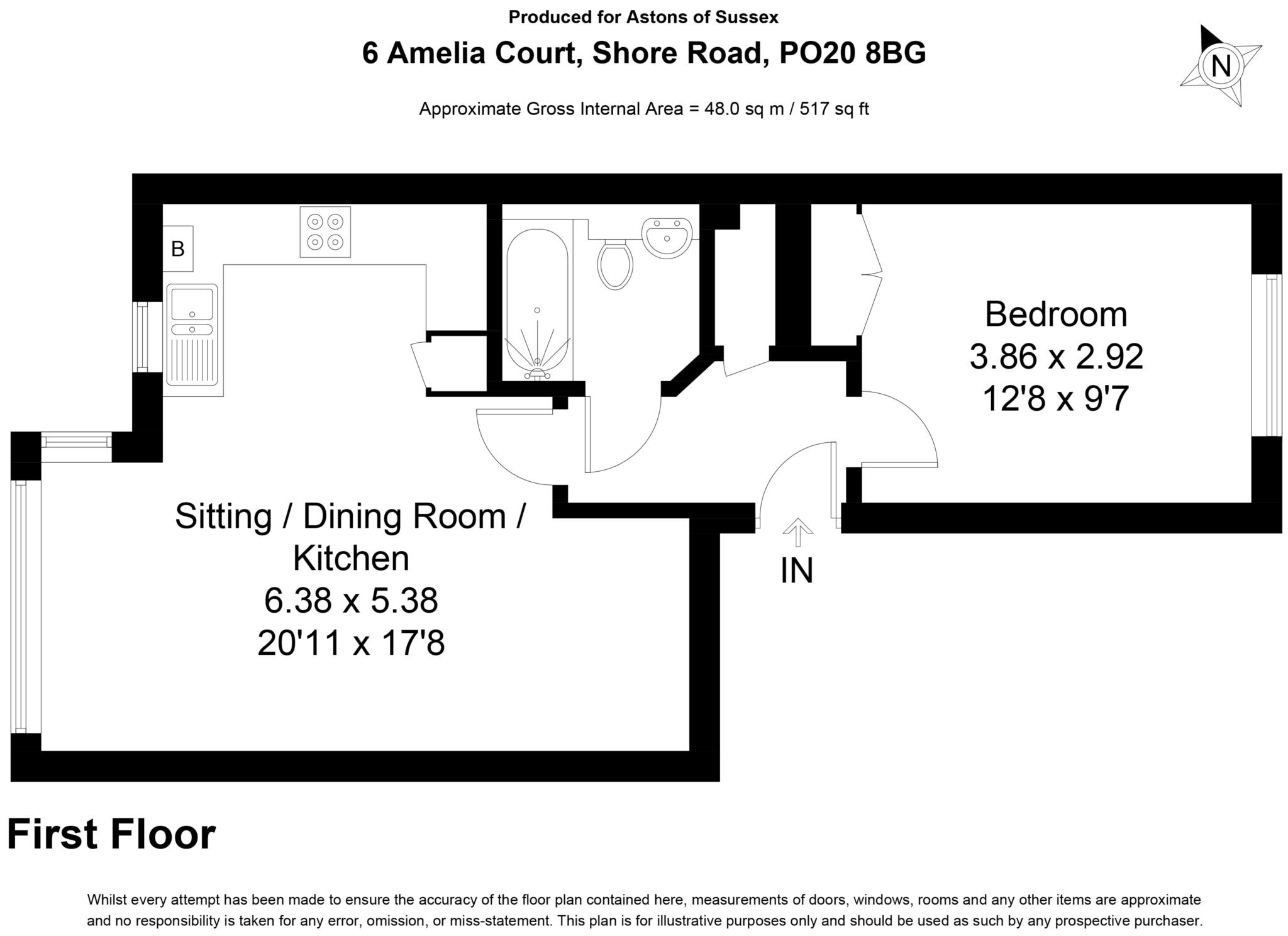 6 Amelia Court, Shore Road, Chichester floorplan