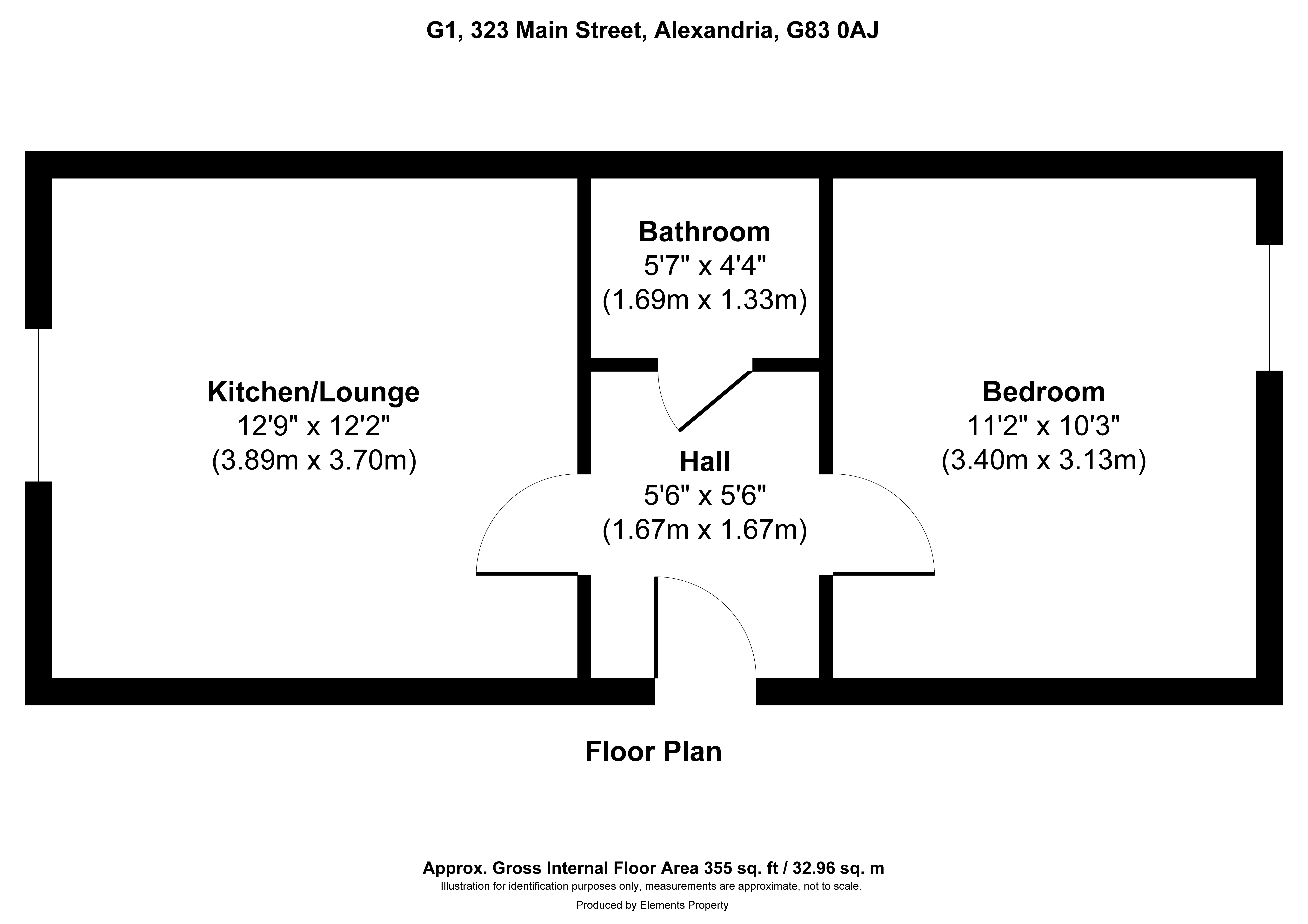 G1, 323, Main Street, West Dunbartonshire floorplan