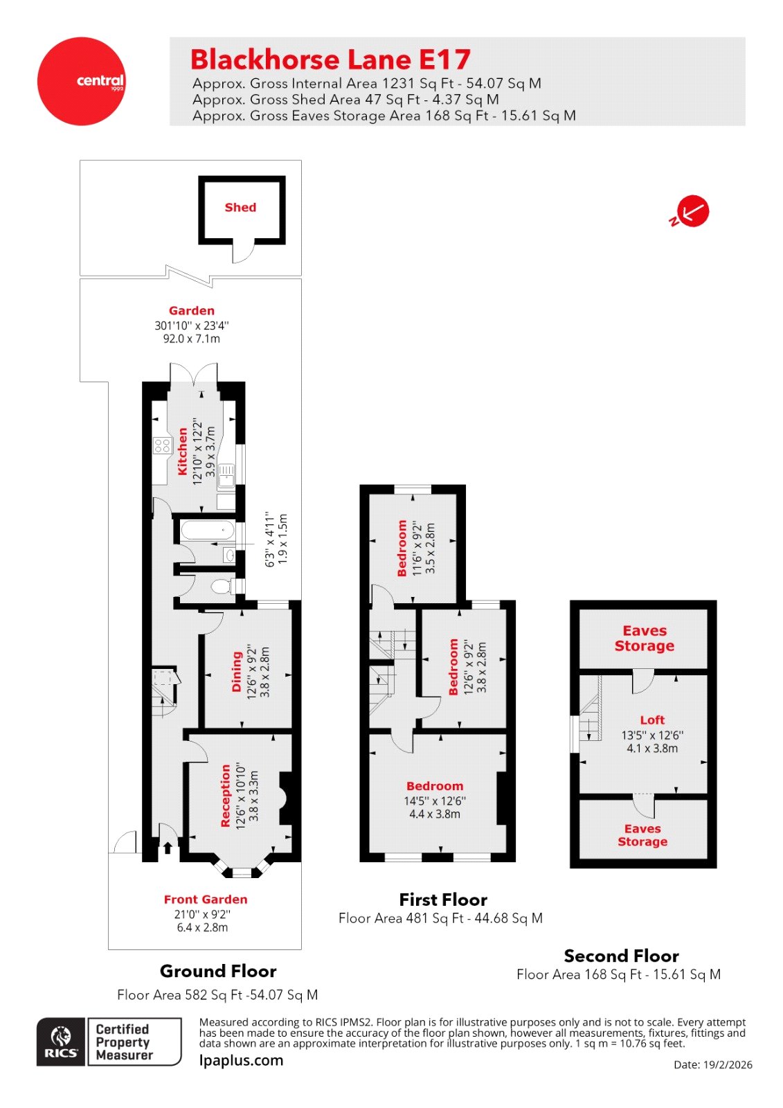 288, Blackhorse Lane, London floorplan