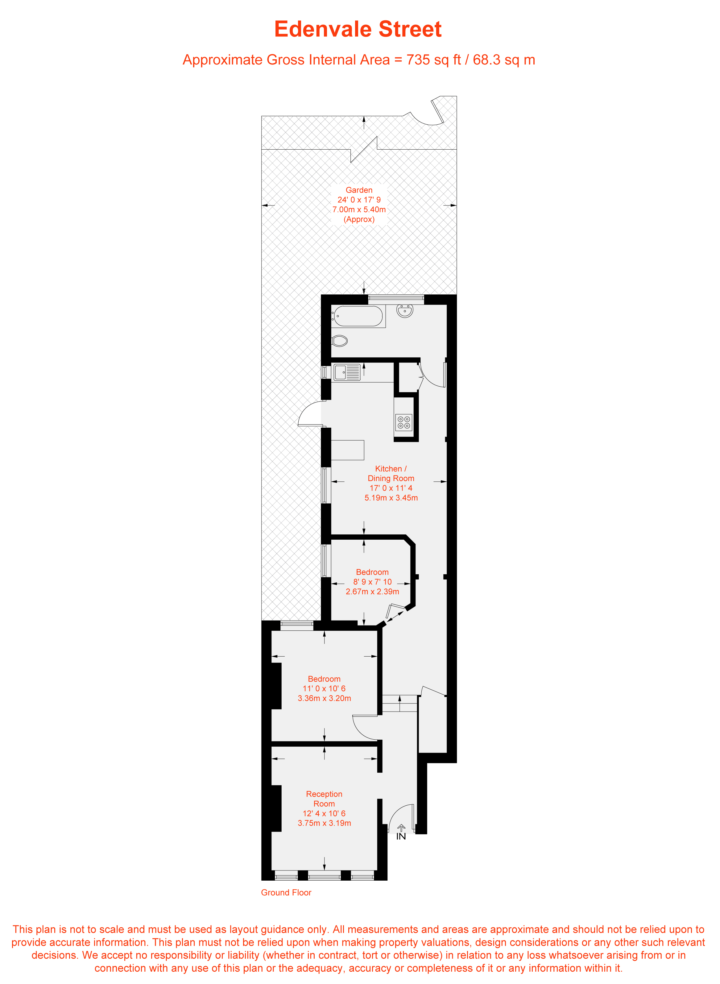 12a, Edenvale Street, London floorplan
