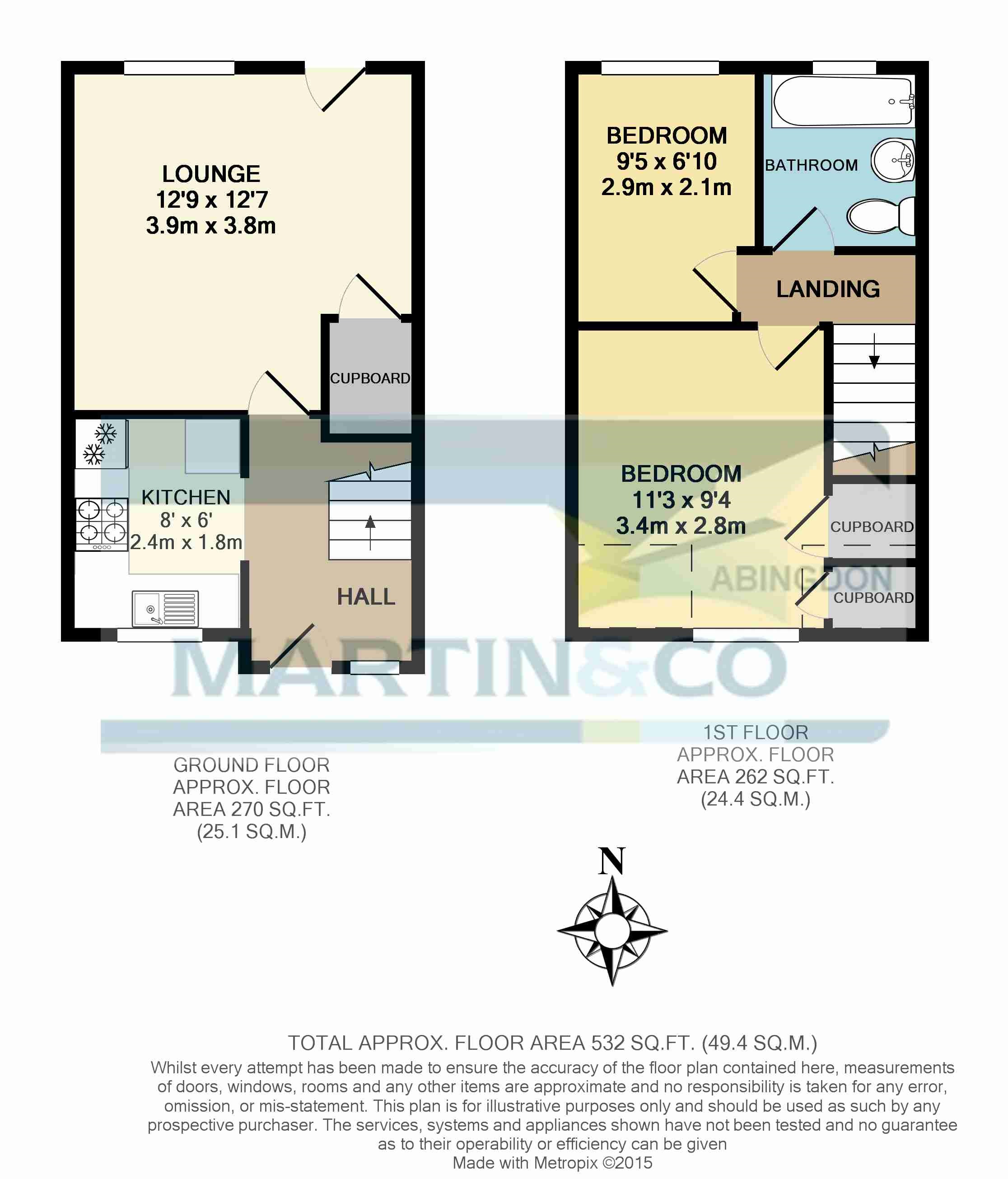 2 Bedrooms Terraced house to rent in Field Gardens, Steventon, Abingdon OX13